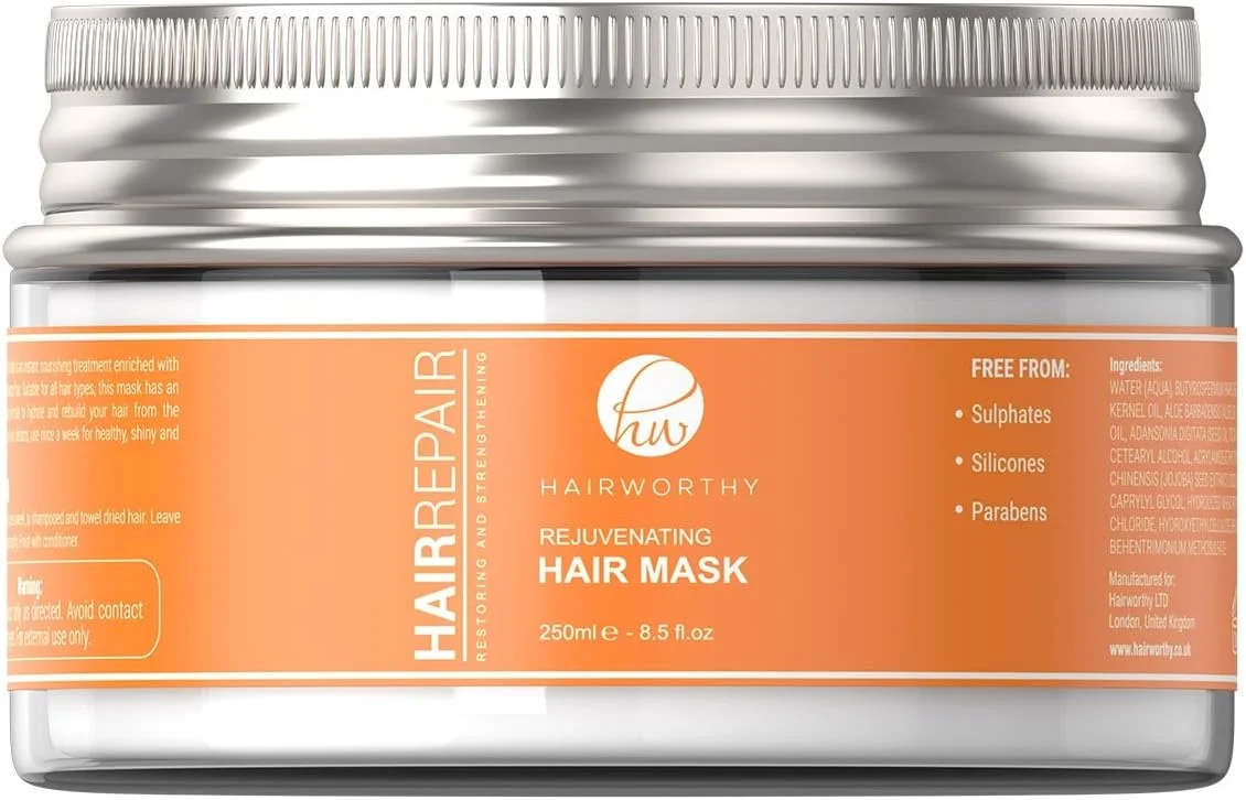 ماسک مو احیا کننده Hairrepair، درمان مغذی فوری، فرمول احیا کننده عمیق و فشرده برای موهای نرم، براق و سالم.