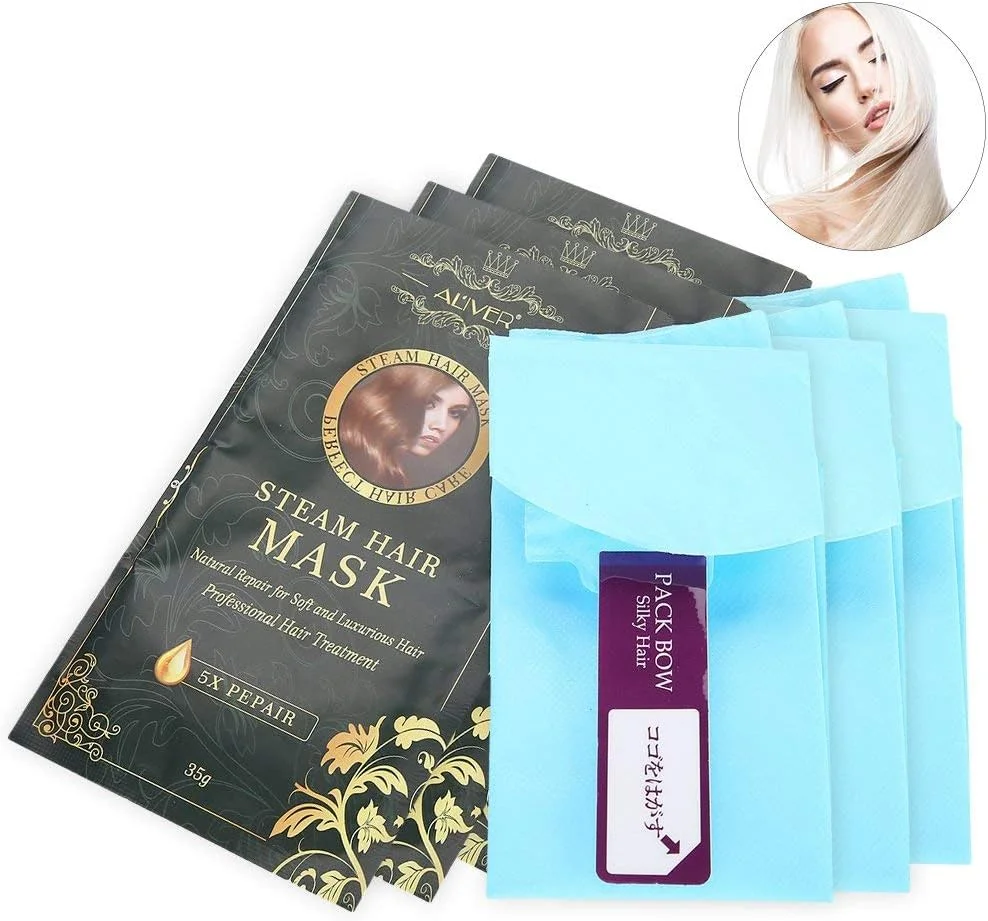 ماسک مو، 3 عدد ماسک موی بخار گرم کننده، نرم کننده و صاف کننده مو، ترمیم موهای آسیب دیده، درمان مغذی، موها را ابریشمی و براق می کند