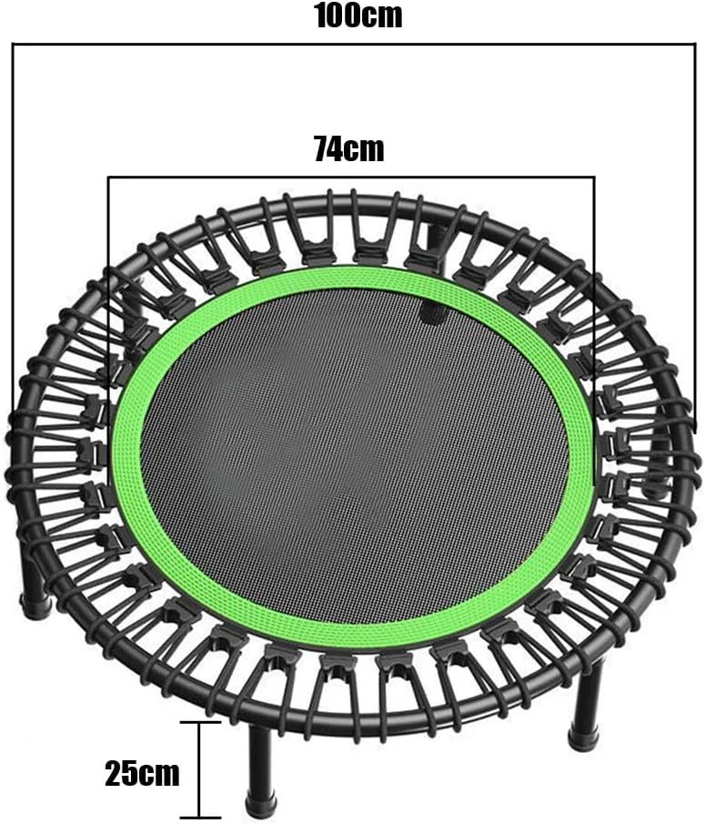 ترامپولین کوچک ایجن 40 اینچی - ریباند تناسب اندام برای بزرگسالان، استفاده در فضای داخلی/خارجی | ظرفیت بار بالا 150 کیلوگرم | طراحی بی صدا و ضد لغزش | ایده آل برای یک تمرین سالم و سرگرم کننده