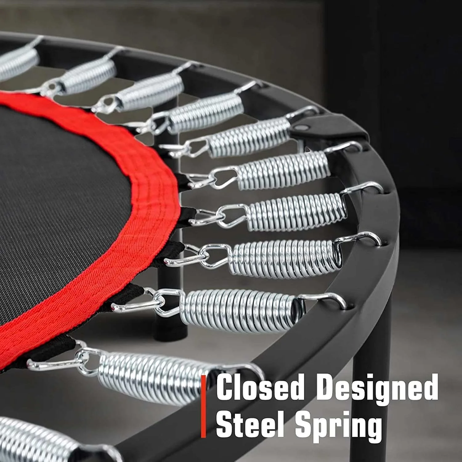 ترامپولین ورزشی تاشو 100 سانتی متری، ترامپولین تفریحی تمرینی با نرده فومی با 5 سطح ارتفاع قابل تنظیم، ترامپولین جامپینگ برای کودکان و بزرگسالان داخل و خارج از منزل