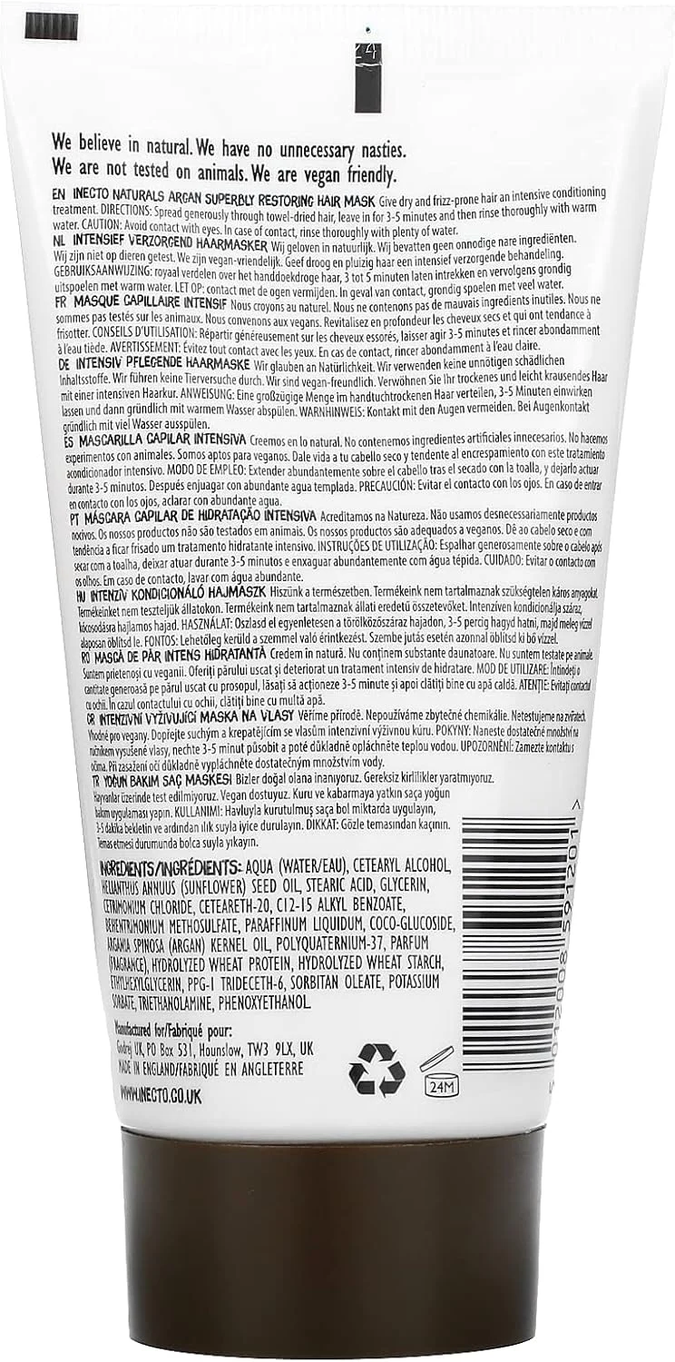 ماسک موی آرگان نچرالز اینکتو، 150 میلی لیتر