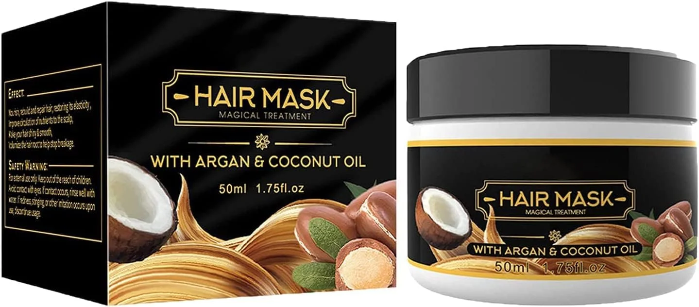 ماسک ترمیم کننده فوری مو حاوی کراتین، ماسک جادویی درمان مو، برای ترمیم عمقی ریشه موهای آسیب دیده، تغذیه و درمان پوست سر، مناسب برای موهای خشک و آسیب دیده و رشد مو (1 عدد)