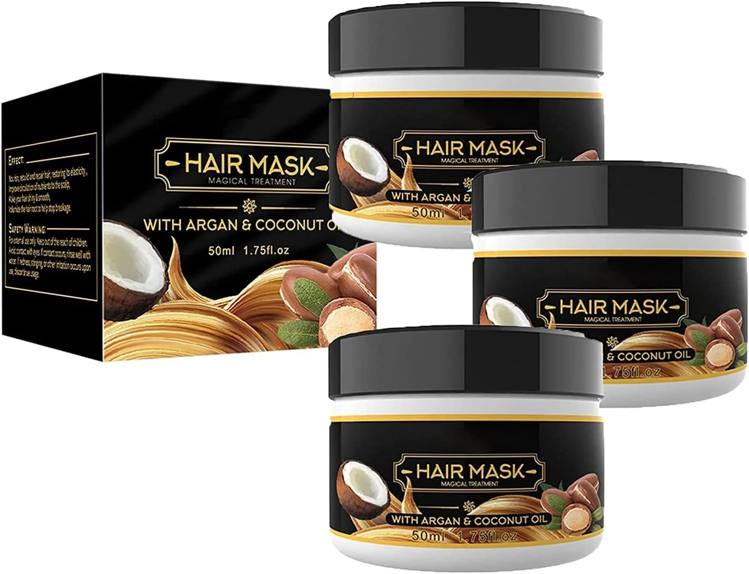 ماسک ترمیم کننده فوری مو حاوی کراتین، ماسک جادویی درمان مو، برای ترمیم عمقی ریشه موهای آسیب دیده، تغذیه و درمان پوست سر، مناسب برای موهای خشک و آسیب دیده و رشد (3 عدد)