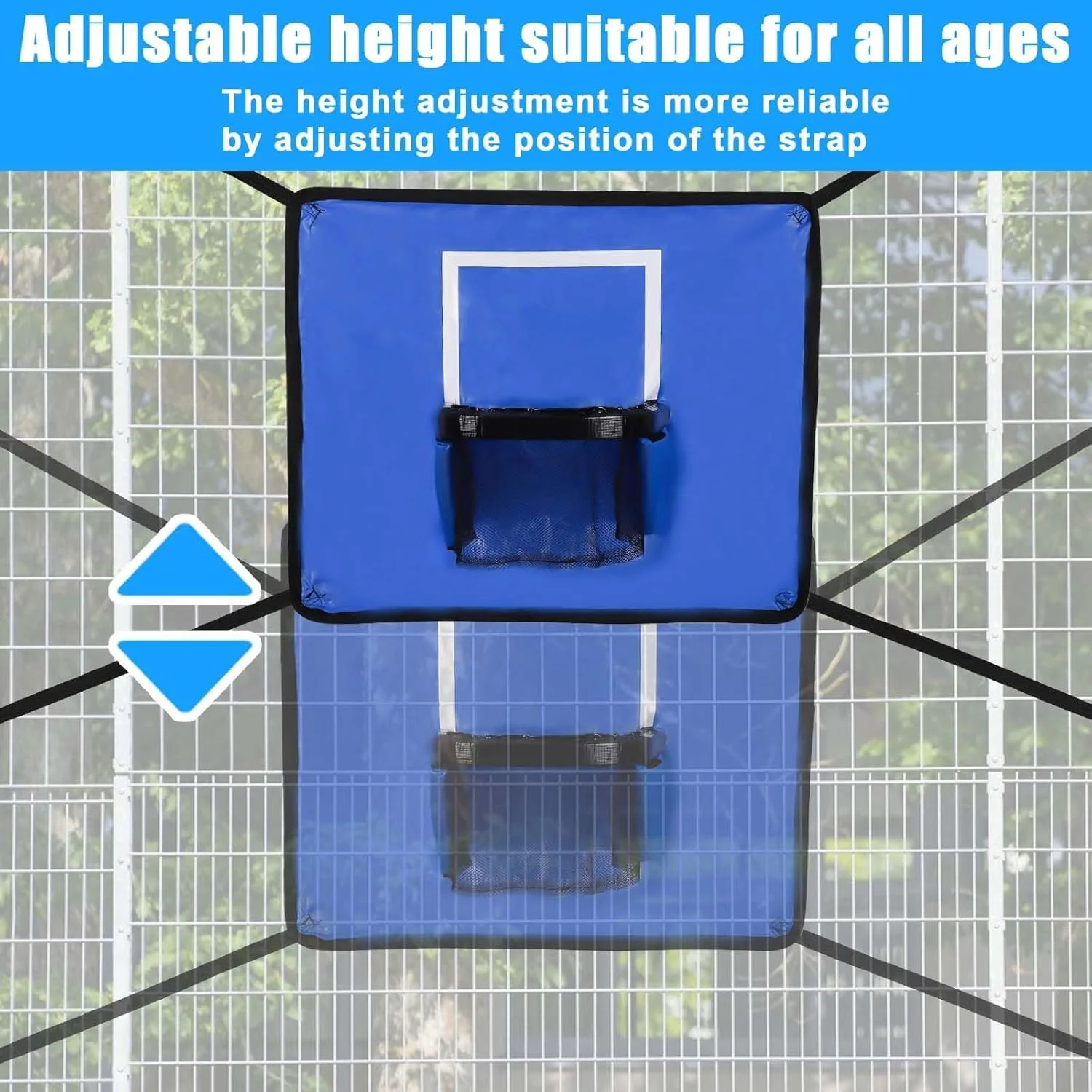 ست حلقه بسکتبال ترامپولین KASTWAVE، اتصال بسکتبال ترامپولین با محفظه، 3 مینی توپ و 1 پمپ برای بازی کودکان و بزرگسالان در فضای داخلی و خارجی، نصب آسان ست حلقه بسکتبال ترامپولین KASTWAVE، اتصال بسکتبال ترامپولین با محفظه، 3 مینی توپ و 1 پمپ برای بازی کودکان و بزرگسالان در فضای داخلی و خارجی، نصب آسان