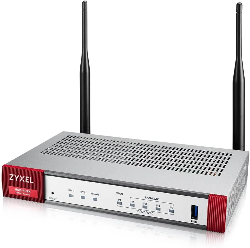 روتر فایروال VPN زایکسل USGFLEX50AX با سرعت VPN 350 مگابیت بر ثانیه | پیشنهاد برای 10 کاربر | دارای 2 پورت گیگابیتی LAN، پورت گیگابیتی WAN، پشتیبانی از IPv6 و ویژگی های امنیتی پیشرفته، USGFLEX50AX-US0101F روتر فایروال VPN زایکسل USGFLEX50AX با سرعت VPN 350 مگابیت بر ثانیه | پیشنهاد برای 10 کاربر | دارای 2 پورت گیگابیتی LAN، پورت گیگابیتی WAN، پشتیبانی از IPv6 و ویژگی های امنیتی پیشرفته، USGFLEX50AX-US0101F