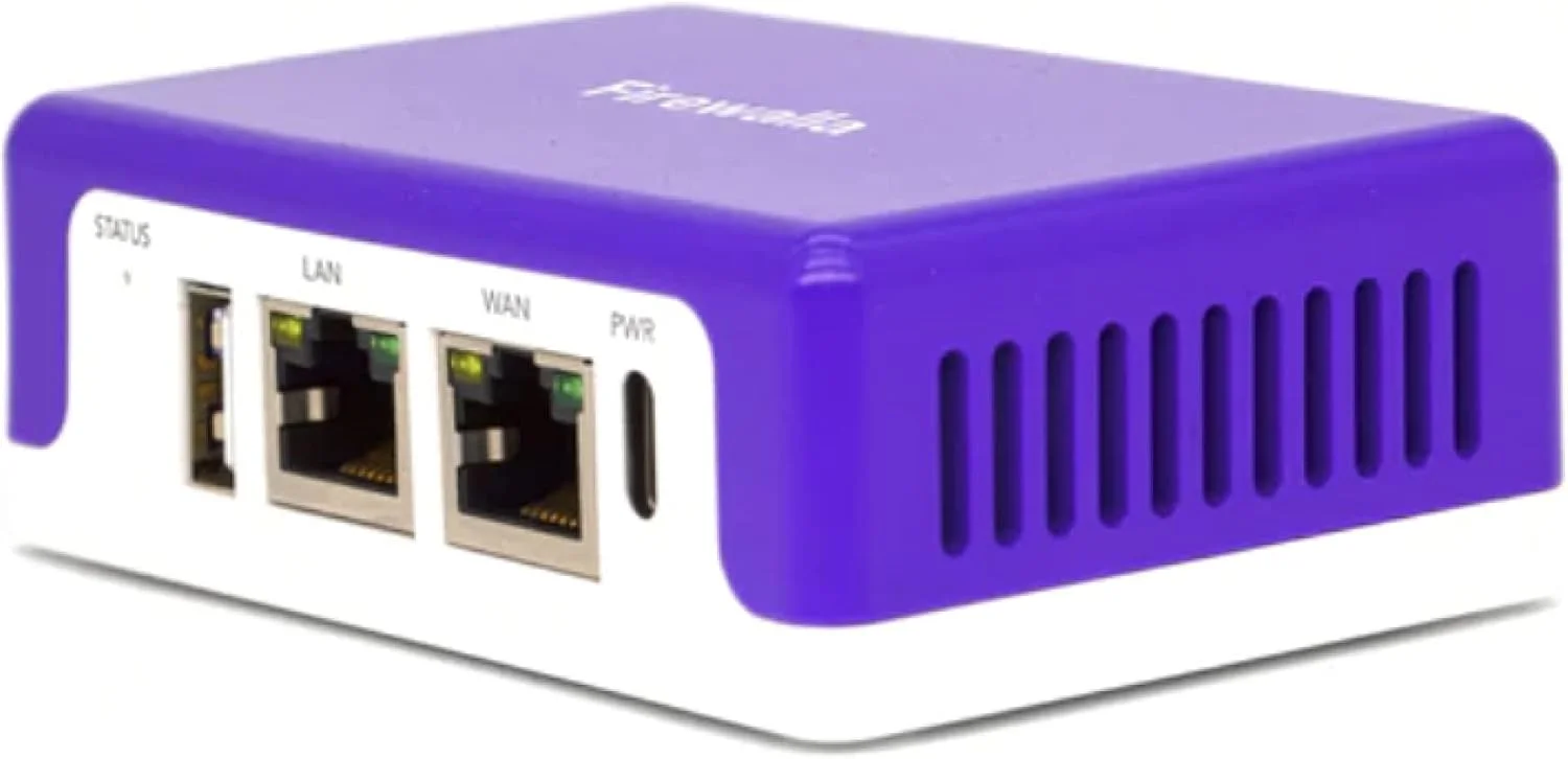 فایروالا: فایروال امنیت سایبری برای خانه و کسب و کار، محافظت از شبکه در برابر بدافزار و هک | کنترل والدین هوشمند | مسدود کردن تبلیغات | سرور و کلاینت VPN | بدون هزینه ماهانه (Purple SE)