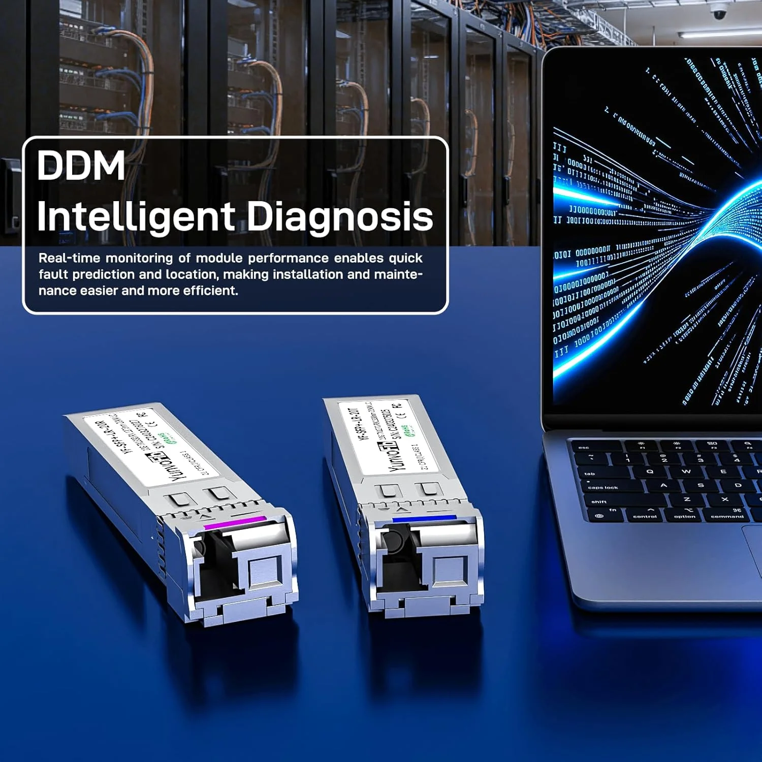 فرستنده و گیرنده نوری دو طرفه 10 گیگابیت بر ثانیه LC 20 کیلومتر SFP+ با طول موج های 1330nm-Tx/1270nm-Rx و 1270nm-Tx/1330nm-Rx مدل YF-SFP+-LR-20T/R فرستنده و گیرنده نوری دو طرفه 10 گیگابیت بر ثانیه LC 20 کیلومتر SFP+ با طول موج های 1330nm-Tx/1270nm-Rx و 1270nm-Tx/1330nm-Rx مدل YF-SFP+-LR-20T/R