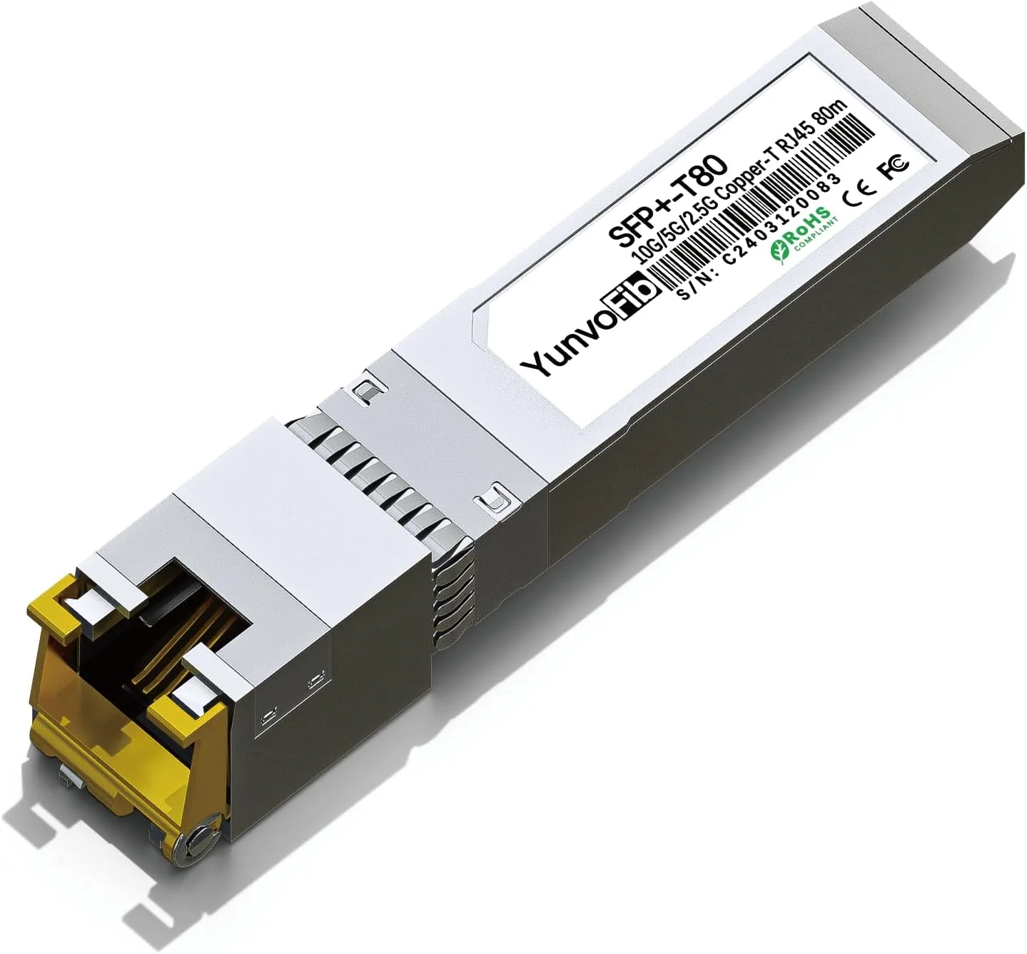 ماژول فرستنده و گیرنده یونوفایب 10GBASE-T مسی SFP+ به RJ-45 (80 متر)