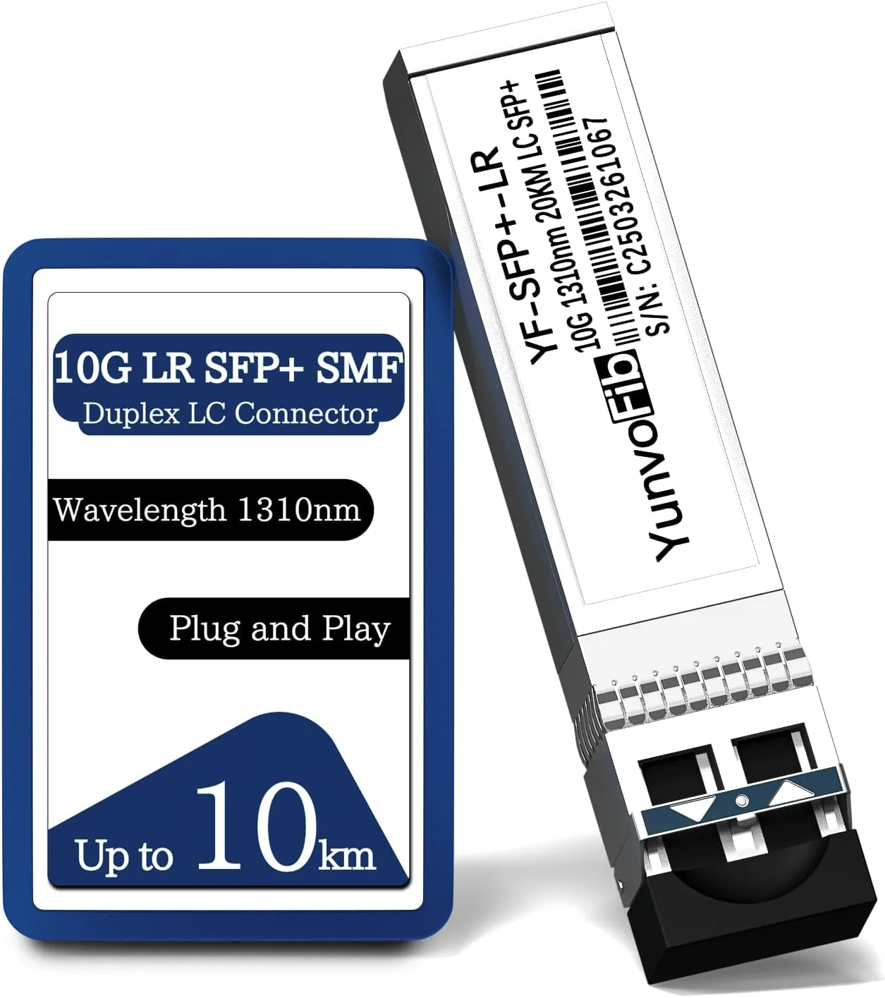 فرستنده و گیرنده یونوو فیب 10 گیگابیت بر ثانیه 1310 نانومتر 10 کیلومتر LC SFP+ فرستنده و گیرنده یونوو فیب 10 گیگابیت بر ثانیه 1310 نانومتر 10 کیلومتر LC SFP+