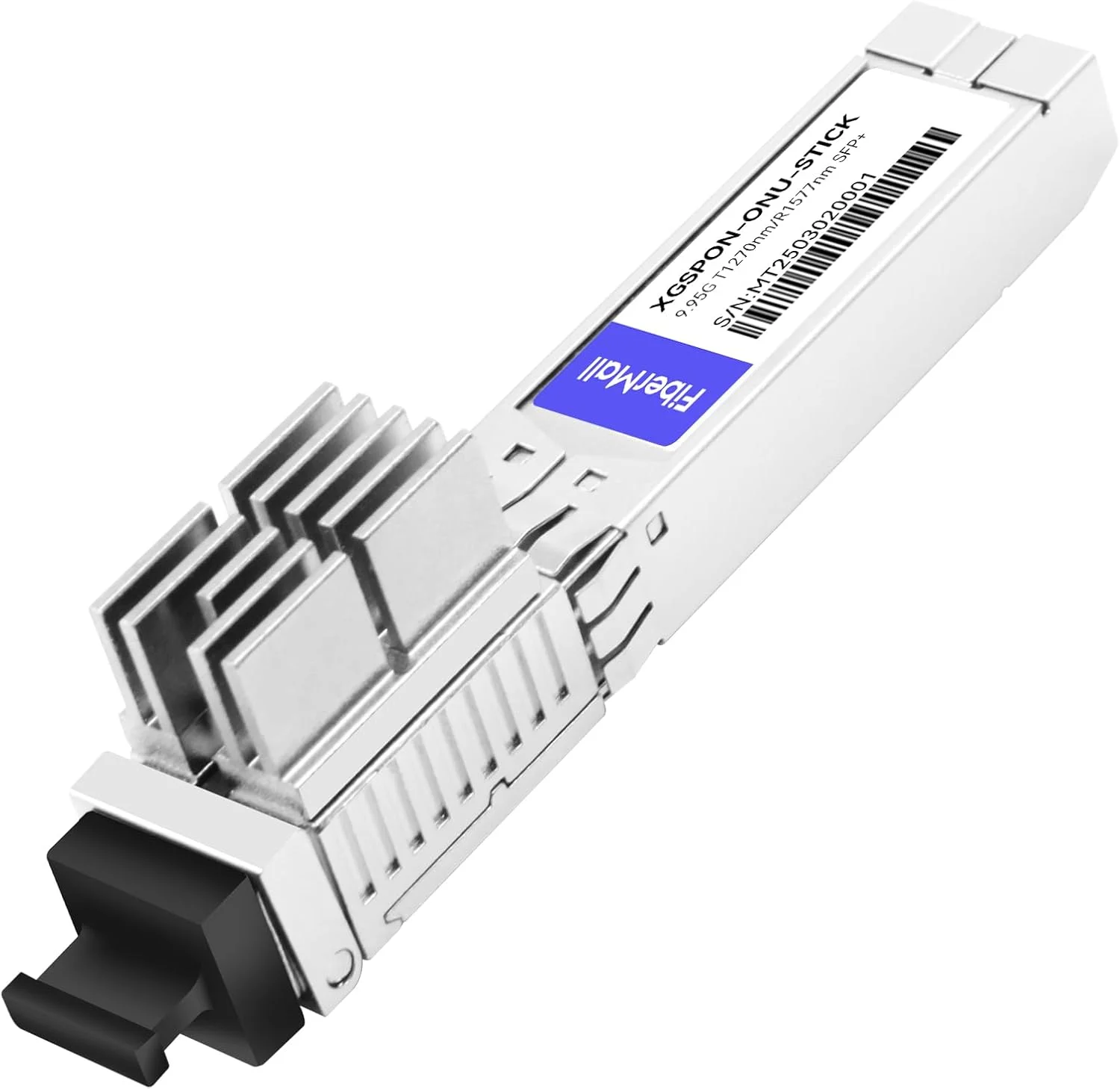 فرستنده و گیرنده نوری XGSPON ONU Stick، سازگار با Intel 10G NIC: x520-da2، 82599ES 10G SFP+ NIC، X710-BM2، با MAC SFP+ TX-9.95G/RX-9.95G TX-1270nm/RX-1577nm SMF، SC/APC 20km DDM