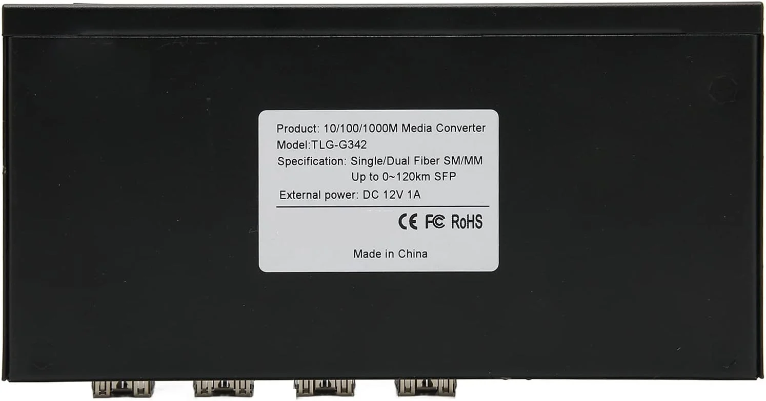 سوئیچ فیبر اترنت Vomeko SFP، مبدل های رسانه فیبر اترنت گیگابیتی SFP، 4 پورت نوری 2 پورت الکتریکی 10 100 1000M فرستنده و گیرنده فیبر اترنت، تا 120 کیلومتر سوئیچ فیبر اترنت Vomeko SFP، مبدل های رسانه فیبر اترنت گیگابیتی SFP، 4 پورت نوری 2 پورت الکتریکی 10 100 1000M فرستنده و گیرنده فیبر اترنت، تا 120 کیلومتر