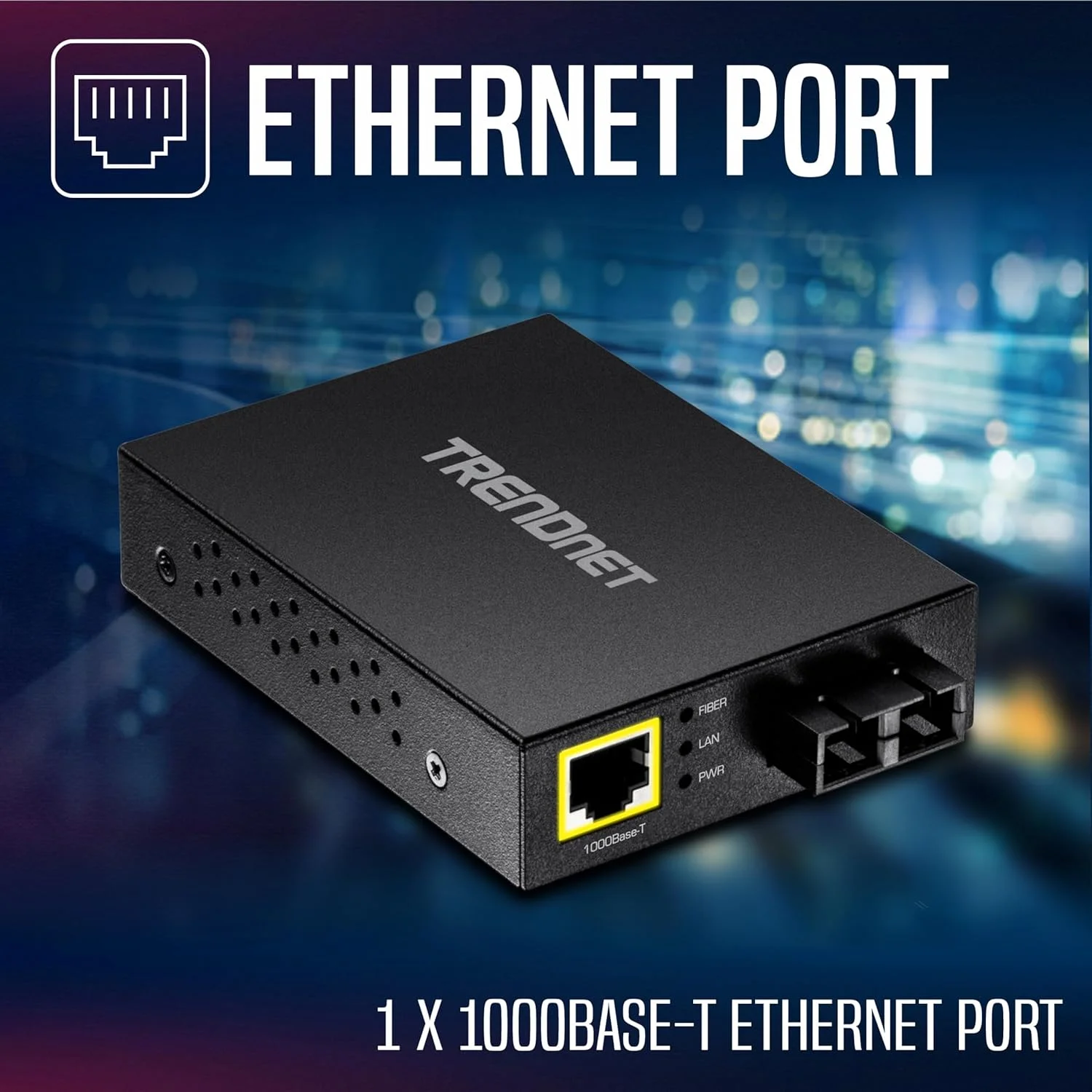 مبدل فیبر چند حالته SC-Type ترندنت مدل TFC-GMSC، مشکی