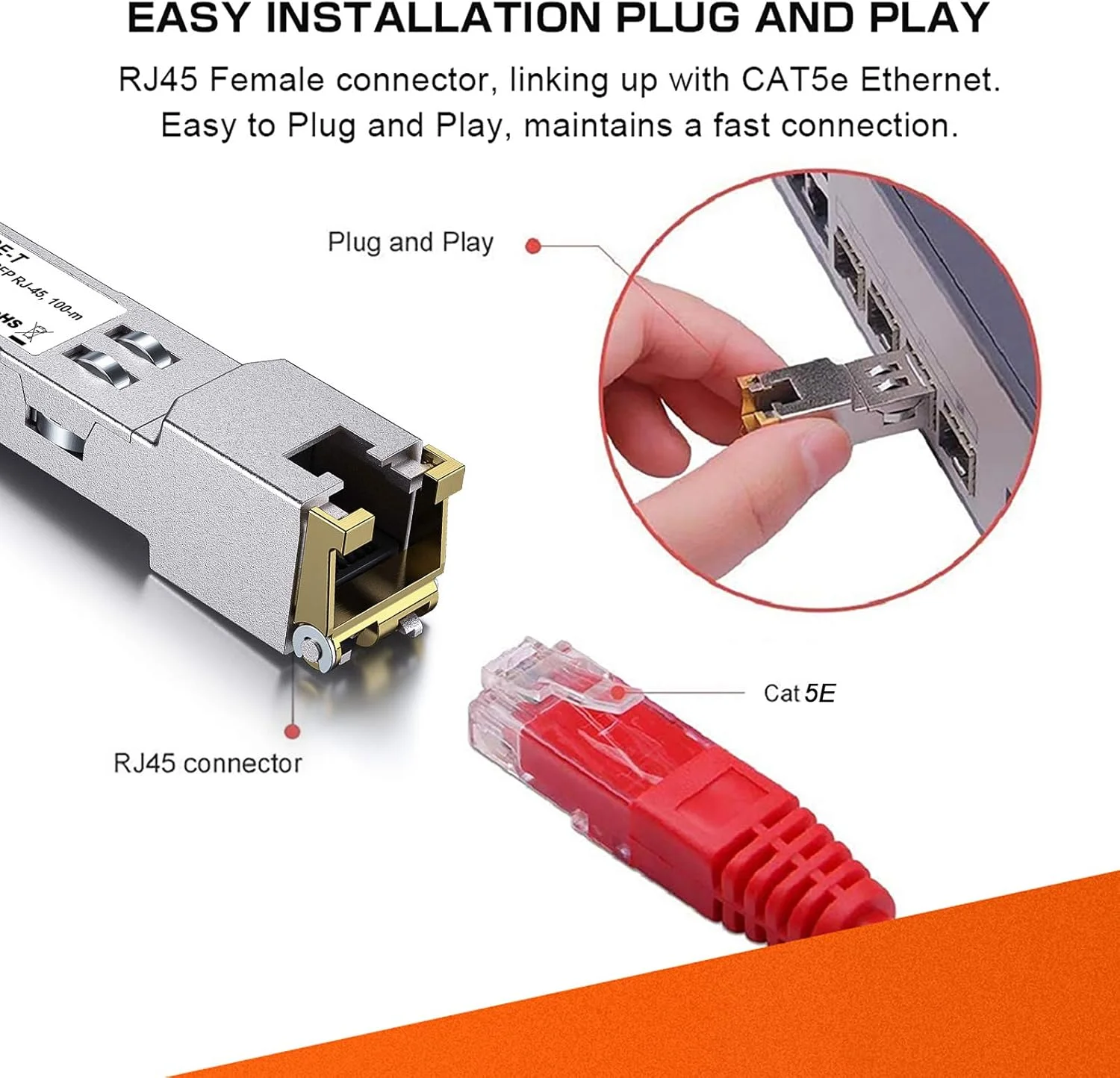 بسته 4 عددی فرستنده و گیرنده SFP گیگابیتی به RJ45 مسی برای Ubiquiti UF-RJ45-1G، مینی GBIC 1000Base-T، ماژول اترنت مسی 1.25G SFP-T، برای Ubiquiti، Mikrotik، Intel، Fortinet، Netgear (CAT5e، 100 متر) بسته 4 عددی فرستنده و گیرنده SFP گیگابیتی به RJ45 مسی برای Ubiquiti UF-RJ45-1G، مینی GBIC 1000Base-T، ماژول اترنت مسی 1.25G SFP-T، برای Ubiquiti، Mikrotik، Intel، Fortinet، Netgear (CAT5e، 100 متر)