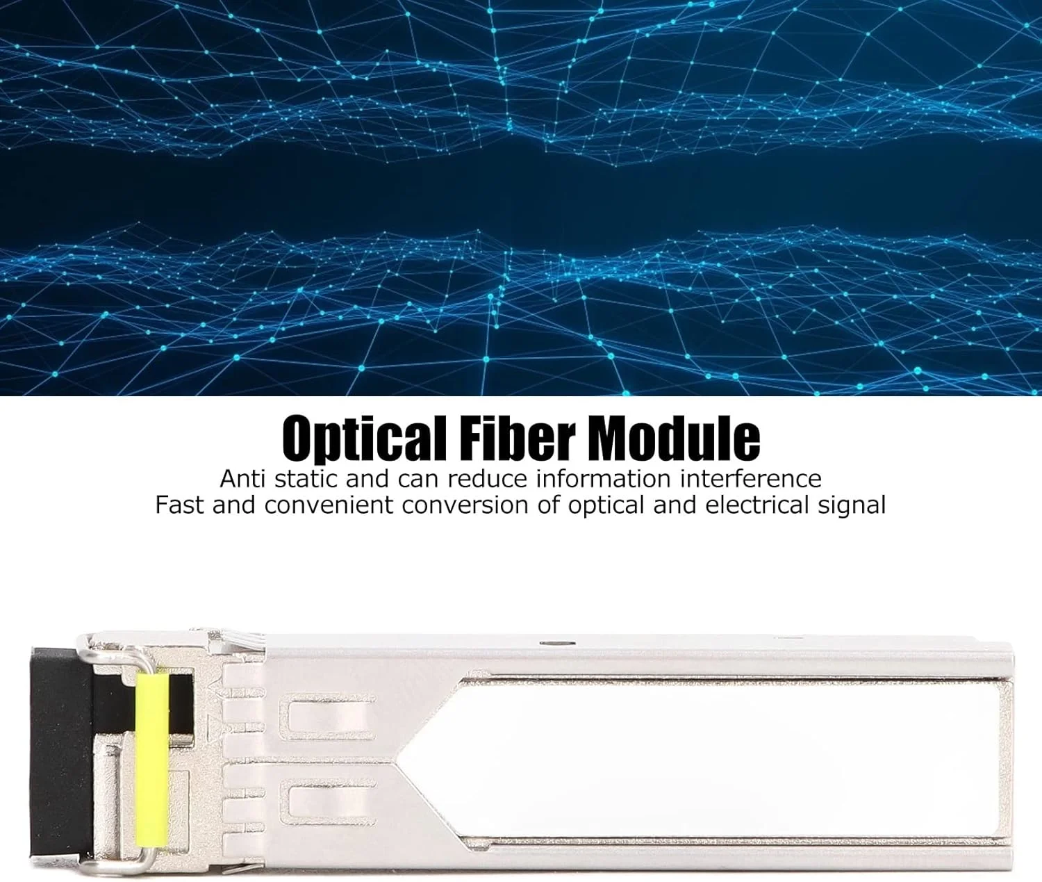 ۱۰ عدد فرستنده-گیرنده SFP، ماژول نوری تک حالته LC تک هسته ای فیبر دو طرفه گیگابیتی تا ۲۰ کیلومتر