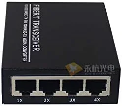 محصولات شبکه فرستنده و گیرنده فیبر LOCZEK مدل HTB-GS14-B فرستنده و گیرنده فیبر گیگابیتی 1 نوری 4 الکتریکی تک حالته تک فیبر سوئیچ نوری 4 پورت