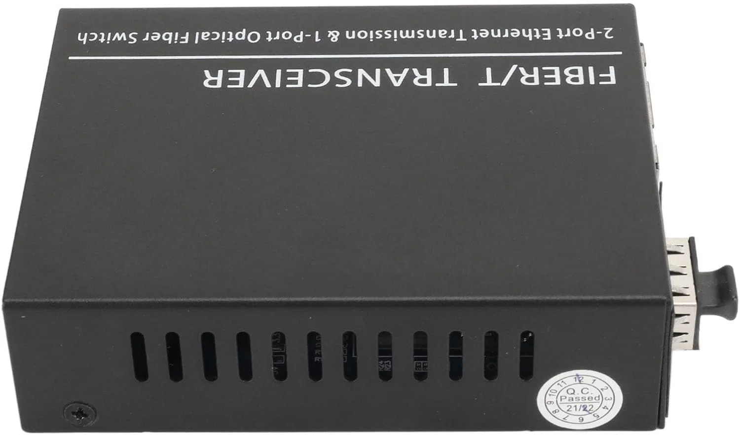 مبدل فیبر نوری TLG F312، مبدل رسانه فیبر SFP گیگابیتی به RJ45، 1 پورت نوری گیگابیتی، 2 پورت الکتریکی (پریز UK)