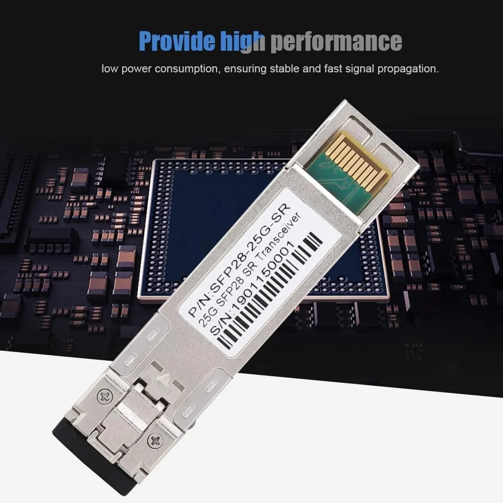 ماژول نوری، ماژول نوری فرستنده و گیرنده فیبر دوگانه، 10 گیگابیت چند حالته، 100M، AIQ-YP19002 SFP28-25G-SR، 10 گیگابیت چند حالته فیبر دوگانه، 25 گیگابیت بر ثانیه تک کاناله.