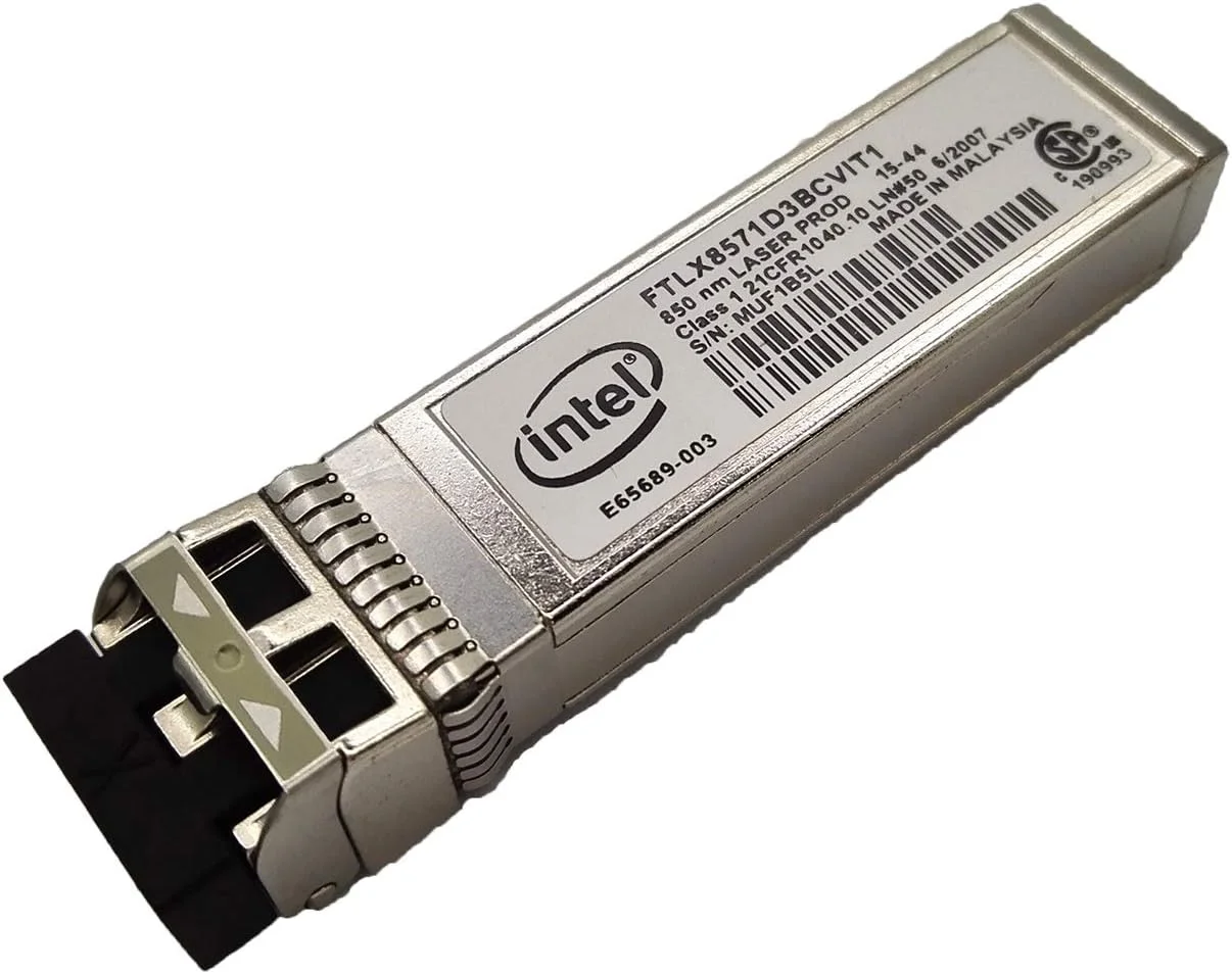 ماژول فرستنده و گیرنده SFP+ جدید 10 گیگابایتی برای DELLs Intel FTLX8571D3BCLVIT1 850nm برد کوتاه 300M فیبر نوری LC SFP+