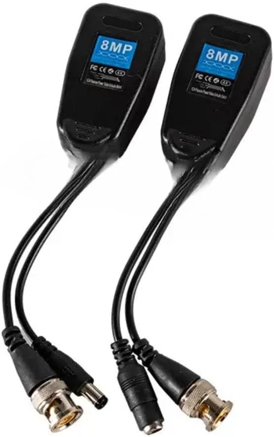 یک جفت کانکتور BNC ویدئو بالون انتقال دهنده تصویر و برق دوربین مداربسته با کانکتور RJ45 برای سیگنال های HD با مصونیت 60db در برابر تداخل