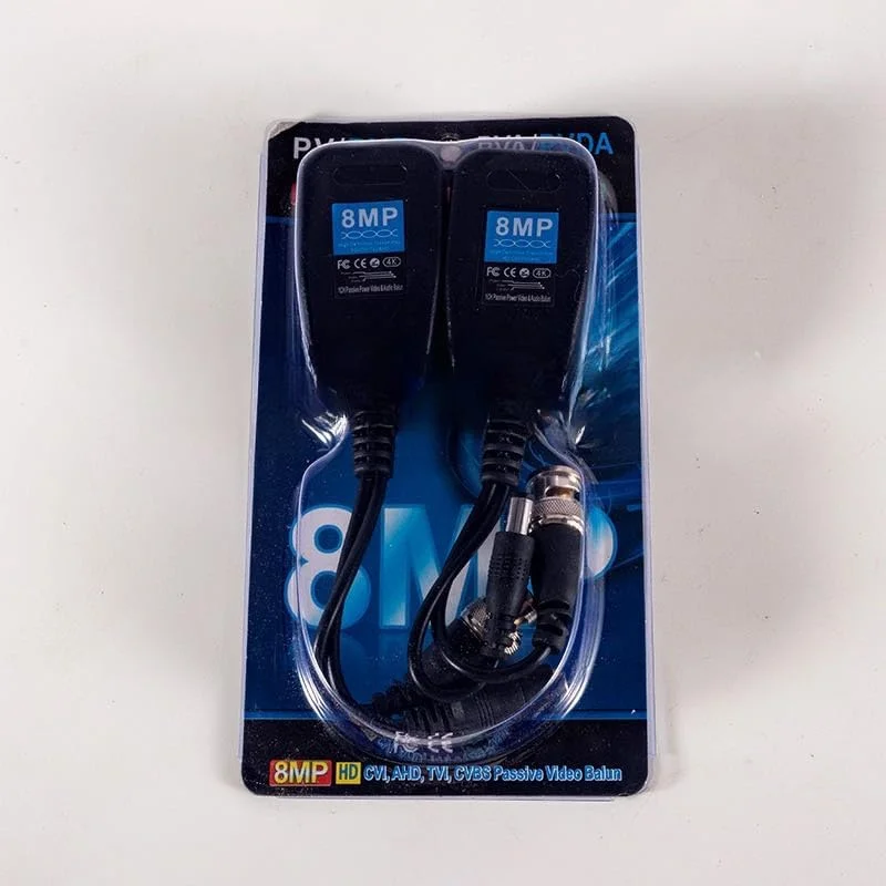 یک جفت کانکتور BNC ویدئو بالون انتقال دهنده تصویر و برق دوربین مداربسته با کانکتور RJ45 برای سیگنال های HD با مصونیت 60db در برابر تداخل