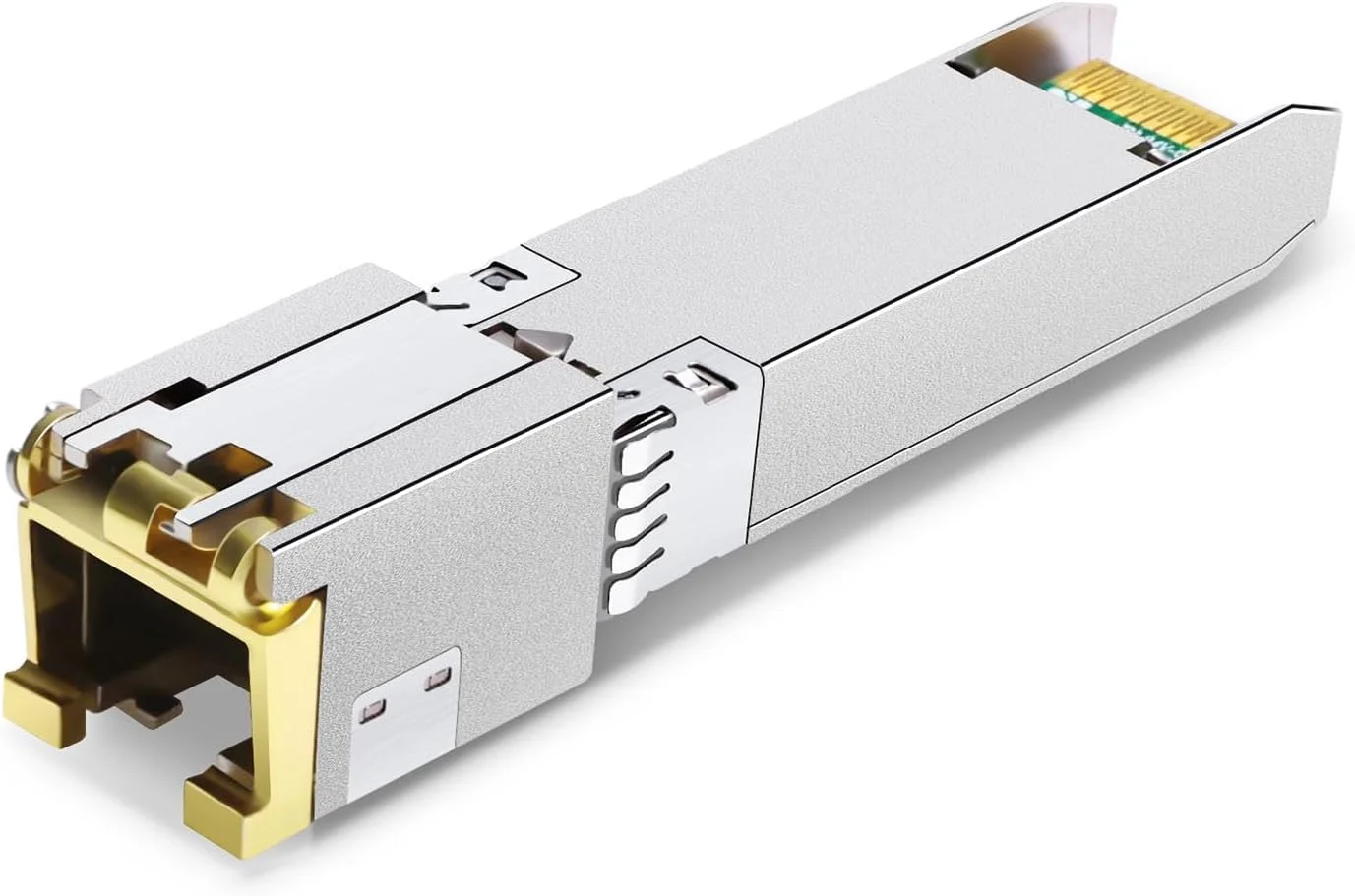 فرستنده و گیرنده 10GBASE-T SFP+ به RJ45، ماژول مسی 10G، مینی گیگابیت اترنت نوری SFP RJ 45 10GB T سازگار با Cisco SFP-10G-T-S، Ubiquiti UF-RJ45-10G، Netgear، Mikrotik، Supermicro، Fortinet، تا 30 متر