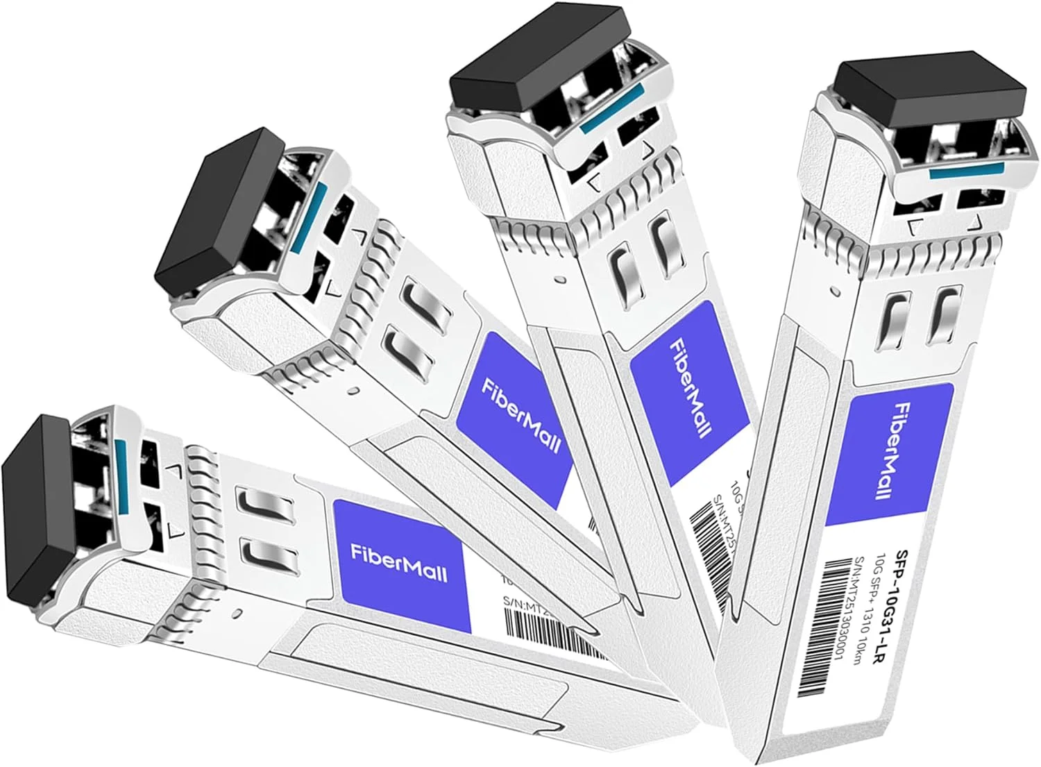 ماژول فرستنده و گیرنده نوری SFP+ 10G LR سازگار با شبکه Fortinet FN-Tran-SFP-LR 10GBASE-LR SFP+ 1310nm 10km DDM Duplex LC SMF بسته 4 عددی