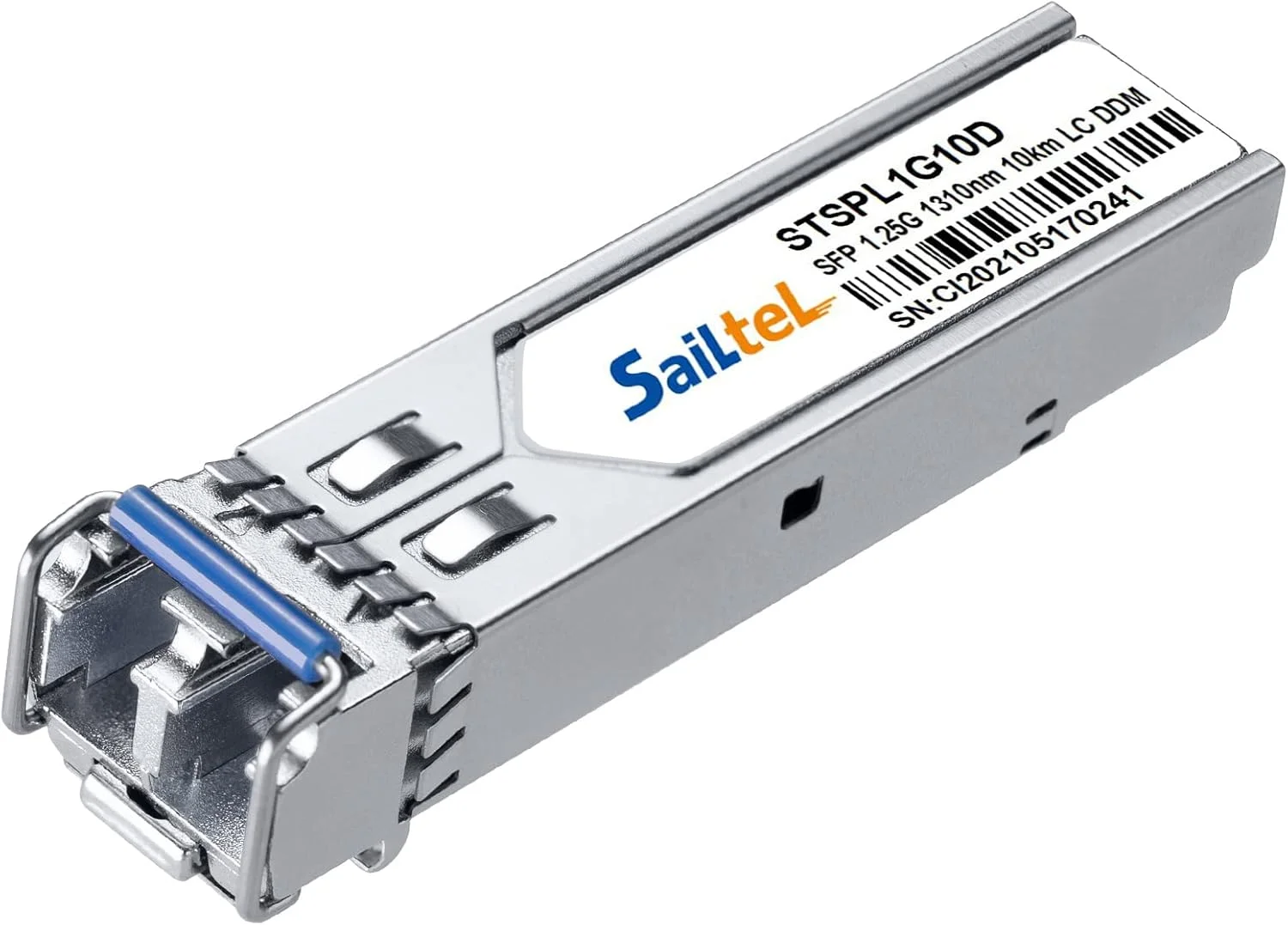 فرستنده و گیرنده دوبلکس LC تک حالته 1.25 گیگابیتی، ماژول SFP فیبر دوگانه 1000Base-LX، SMF 1310 نانومتری، تا 10 کیلومتر، DDM، سازگار با سیسکو، یوبیکویتی، میکروتیک، نت گیر، دی لینک، لینکسیس و غیره (1000M، x1)