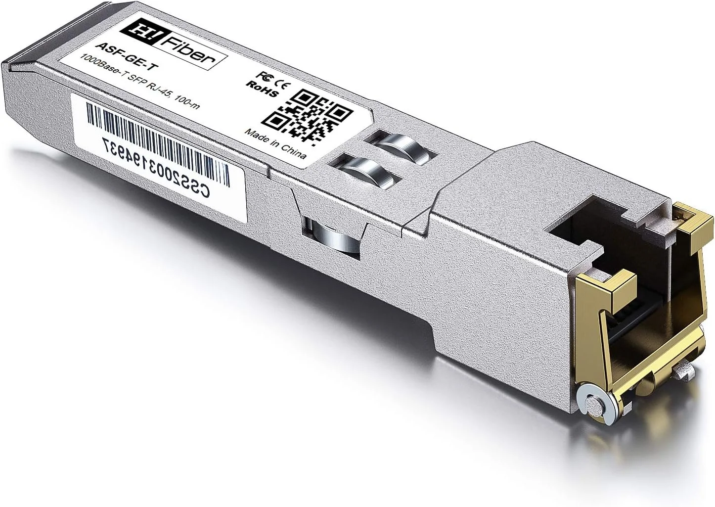 ماژول فرستنده و گیرنده SFP مسی RJ45 گیگابیتی 1000Base-T سازگار با Ubiquiti UF-RJ45-1G، برد 100 متر، بسته 10 عددی