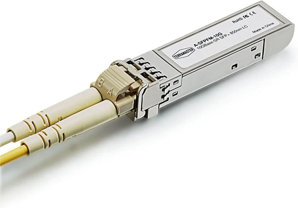 فرستنده و گیرنده TERRAMASTER 10GBase-SR SFP+ مدل A-SFFPM2-10G، 10G 850nm MMF، تا 300 متر، سازگار با NAS های T9-450، T12-450، U8-450، U12-450، بسته 2 عددی