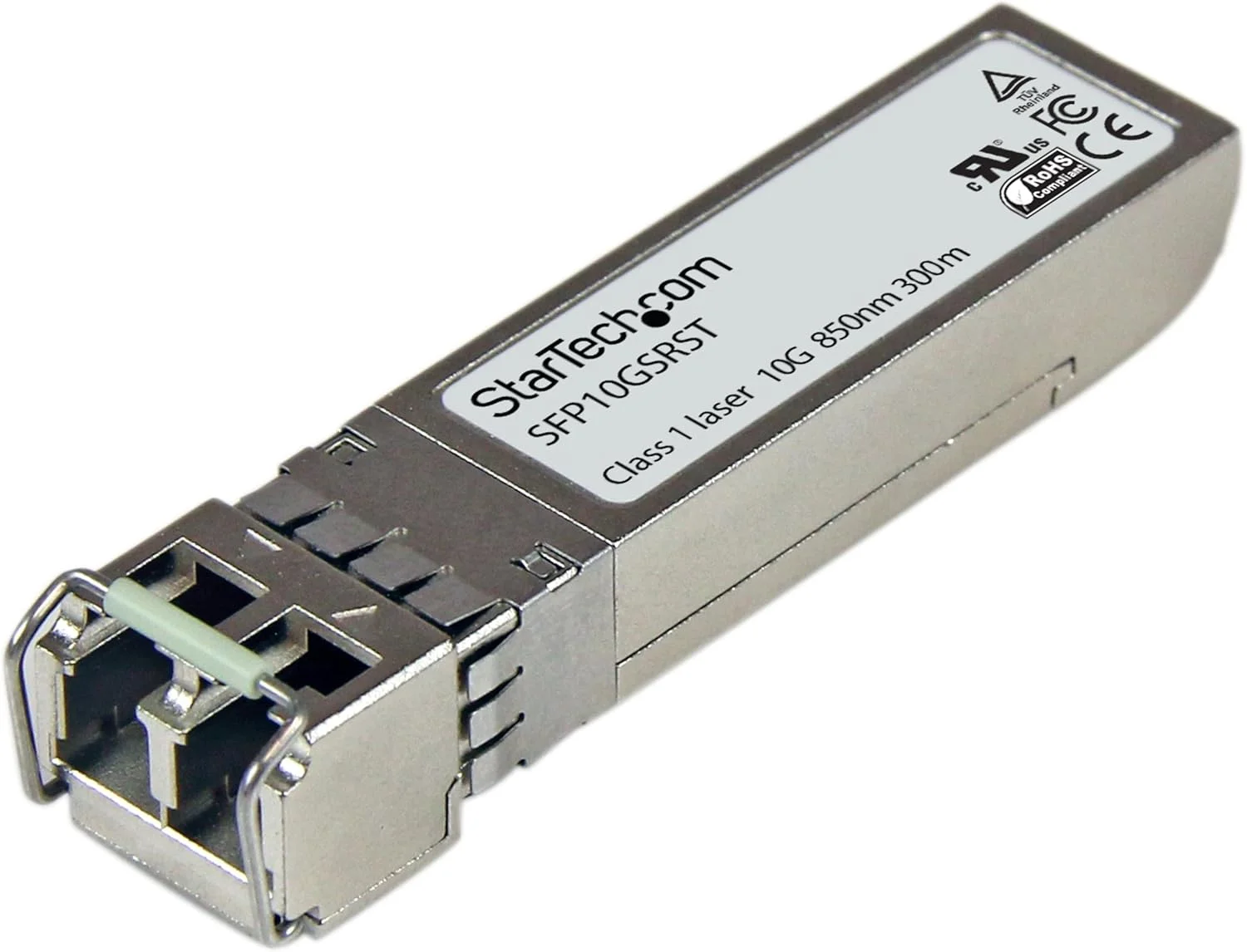 ماژول SFP+ سازگار با MSA بدون کدگذاری StarTech.com - 10GBASE-SR - فرستنده و گیرنده نوری فیبر چند حالته (MMF) 10GbE - اترنت گیگابیتی 10GE SFP+ - LC 300m - 850nm - DDM (SFP-10GBASE-SR-ST)