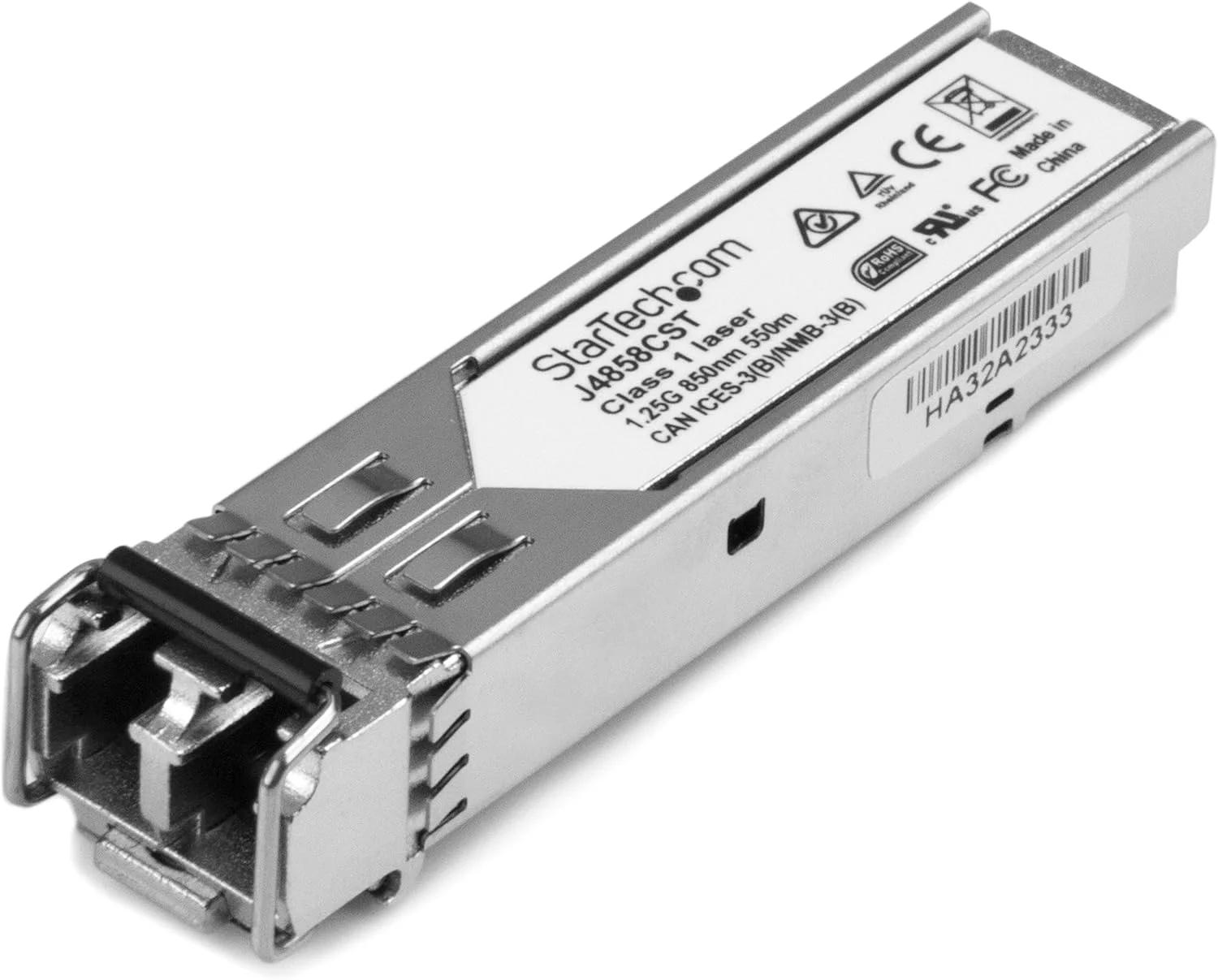 بسته 10 عددی ماژول SFP سازگار با HPE J4858C استار تک - 1000BASE-SX - فرستنده و گیرنده فیبر نوری چند حالته (MMF) 1GbE - SFP 1GbE - LC 550m - 850nm - DDM HPE 1400, 1700, 1820 (J4858C10PKST)