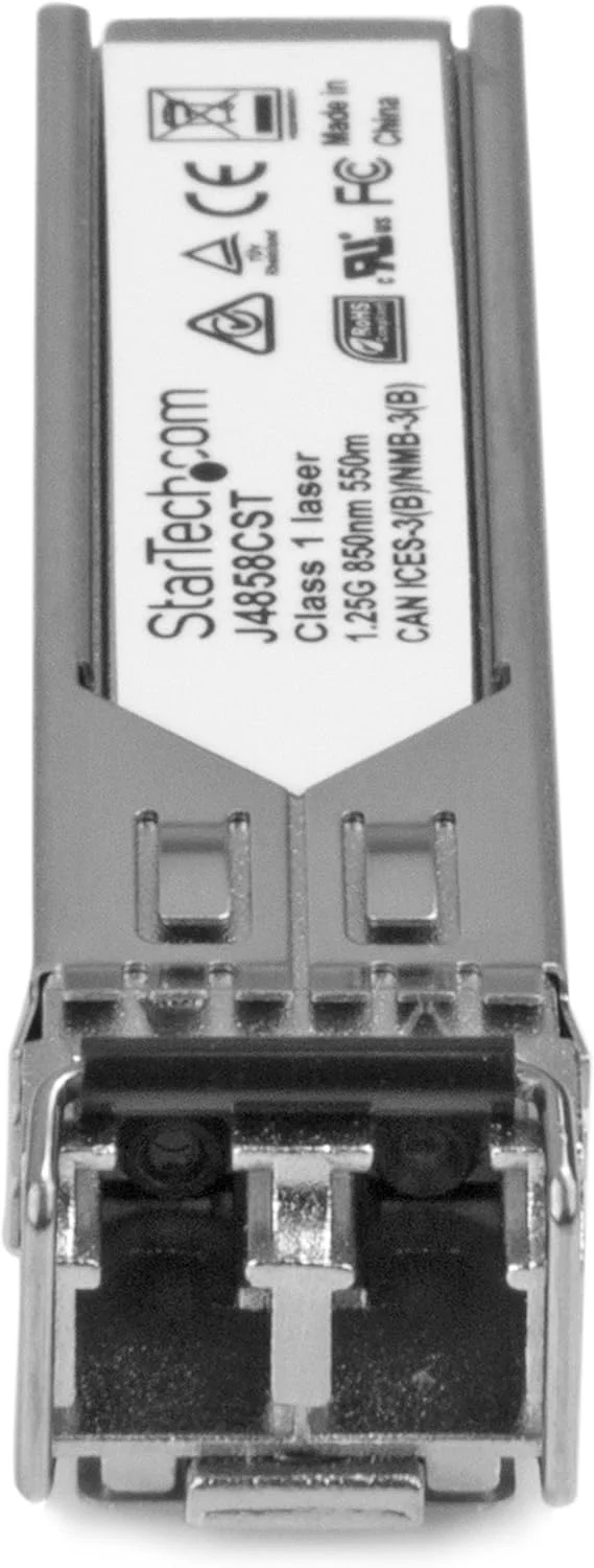 بسته 10 عددی ماژول SFP سازگار با HPE J4858C استار تک - 1000BASE-SX - فرستنده و گیرنده فیبر نوری چند حالته (MMF) 1GbE - SFP 1GbE - LC 550m - 850nm - DDM HPE 1400, 1700, 1820 (J4858C10PKST)