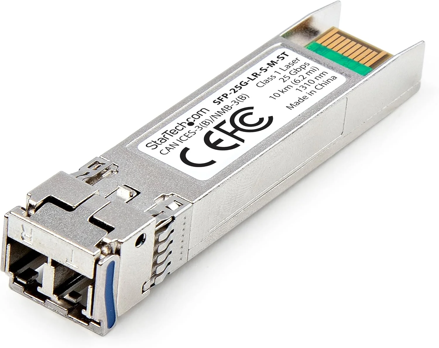 ماژول SFP28 مدل SFP-25G-LR-S شرکت StarTech.com، فیبر تک حالته (SMF) 25G، سرعت 25GbE تا 10 کیلومتر، فرستنده و گیرنده نوری LC