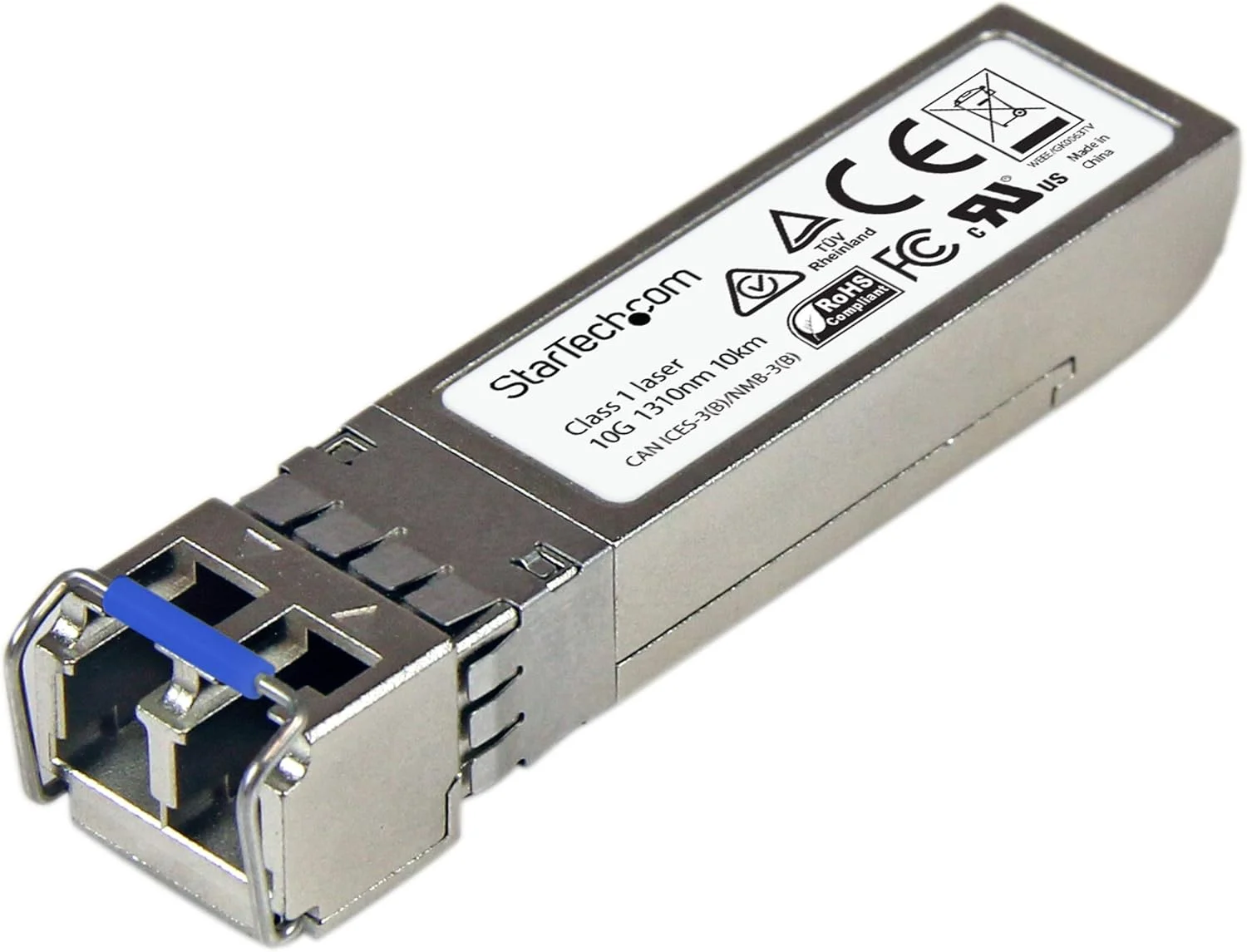 ماژول SFP+ سازگار با Juniper SFPP-10GE-LR از StarTech.com - فرستنده و گیرنده فیبر نوری تک حالته 10GBASE-LR - اترنت گیگابیتی 10GE SFP+ - LC 10km - 1310nm - DDM (SFPP10GELRST)