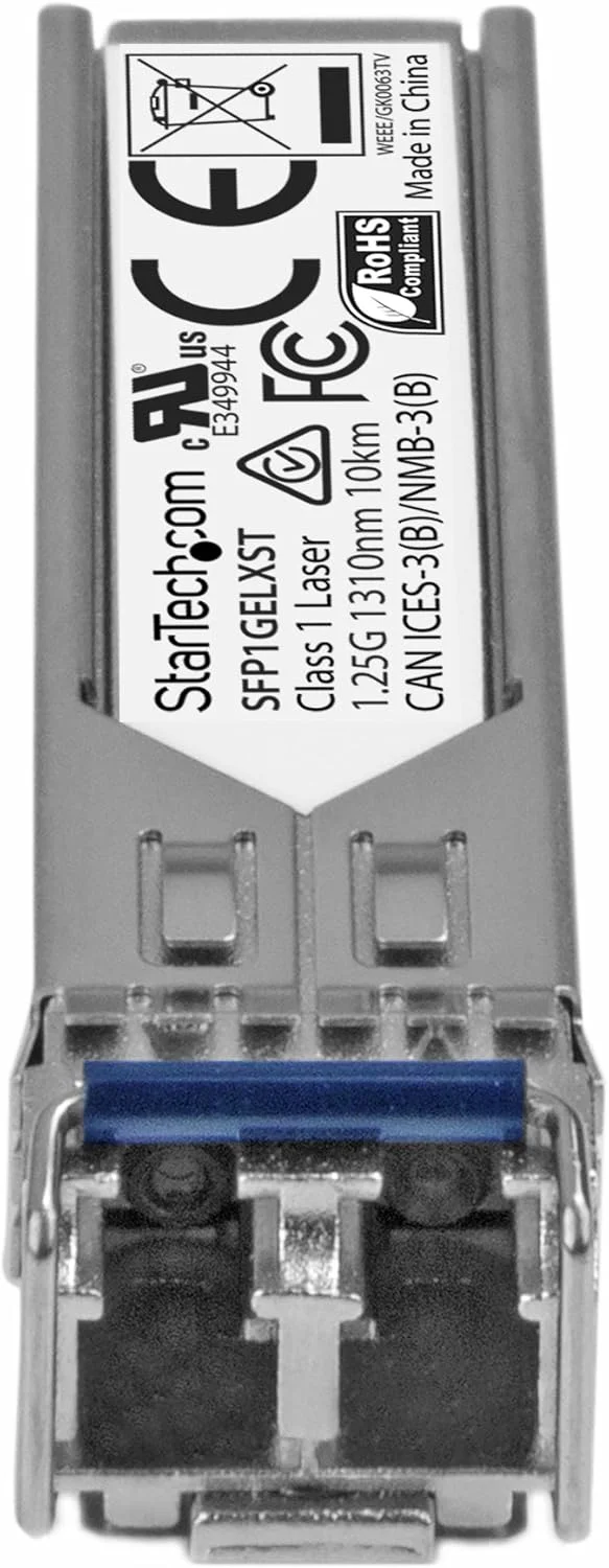 ماژول SFP سازگار با Juniper SFP-1GE-LX مدل StarTech.com - 1000BASE-LX - فرستنده و گیرنده فیبر نوری تک حالته 1GbE - اترنت گیگابیتی 1GE SFP - LC 10km - 1310nm - DDM (SFP1GELXST)