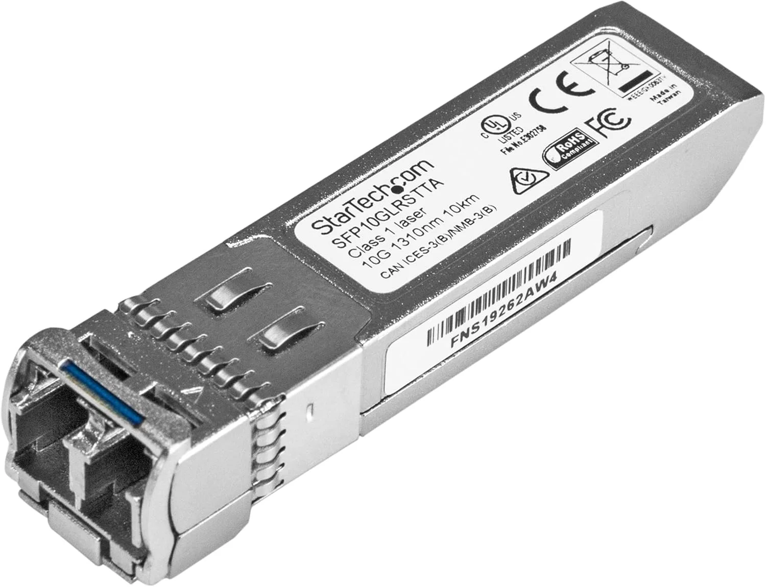 ماژول فیبر نوری سازگار StarTech.com Cisco SFP-10G-LR-S - فرستنده و گیرنده نوری فیبر تک حالته 10GbE - 10GBASE-LR - SFP+ 10GbE - LC 10km 1310nm DDM Cisco Firepower, ASR9000, C9300 (SFP10GLRSTTA)