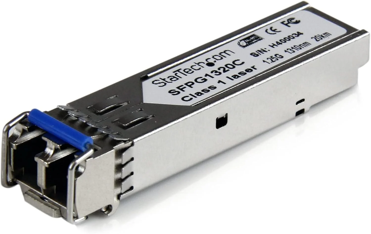 ماژول SFP سازگار با Cisco GLC-LH-SMD مدل StarTech.com - 1000BASE-LH - فرستنده و گیرنده فیبر نوری تک حالته 1GbE - اترنت گیگابیتی 1GE SFP - LC 20km - 1310nm - DDM Cisco Firepower (SFPG1320C)