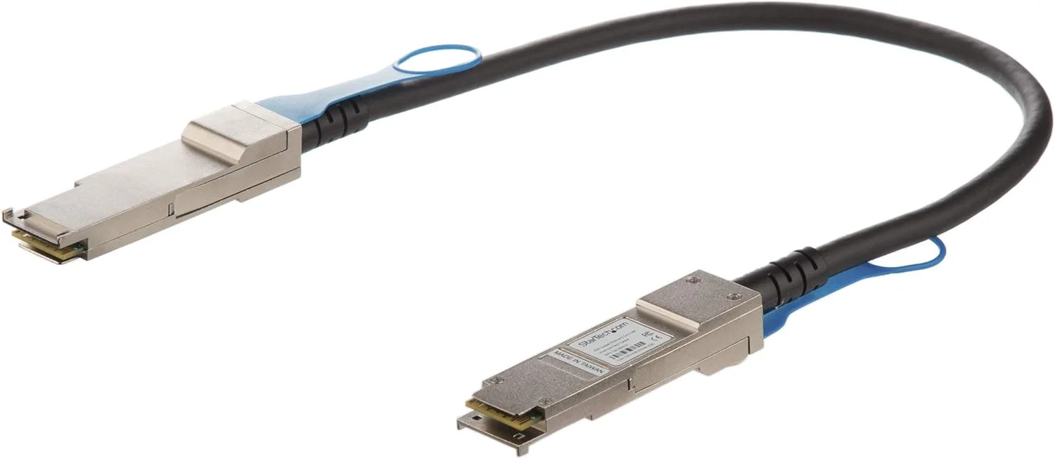 کابل اتصال مستقیم Twinax سازگار با Cisco QSFP-H40G-CU0-5M از StarTech.com - کابل 0.5 متری QSFP+ - سرعت 40 گیگابیت بر ثانیه - DAC غیرفعال