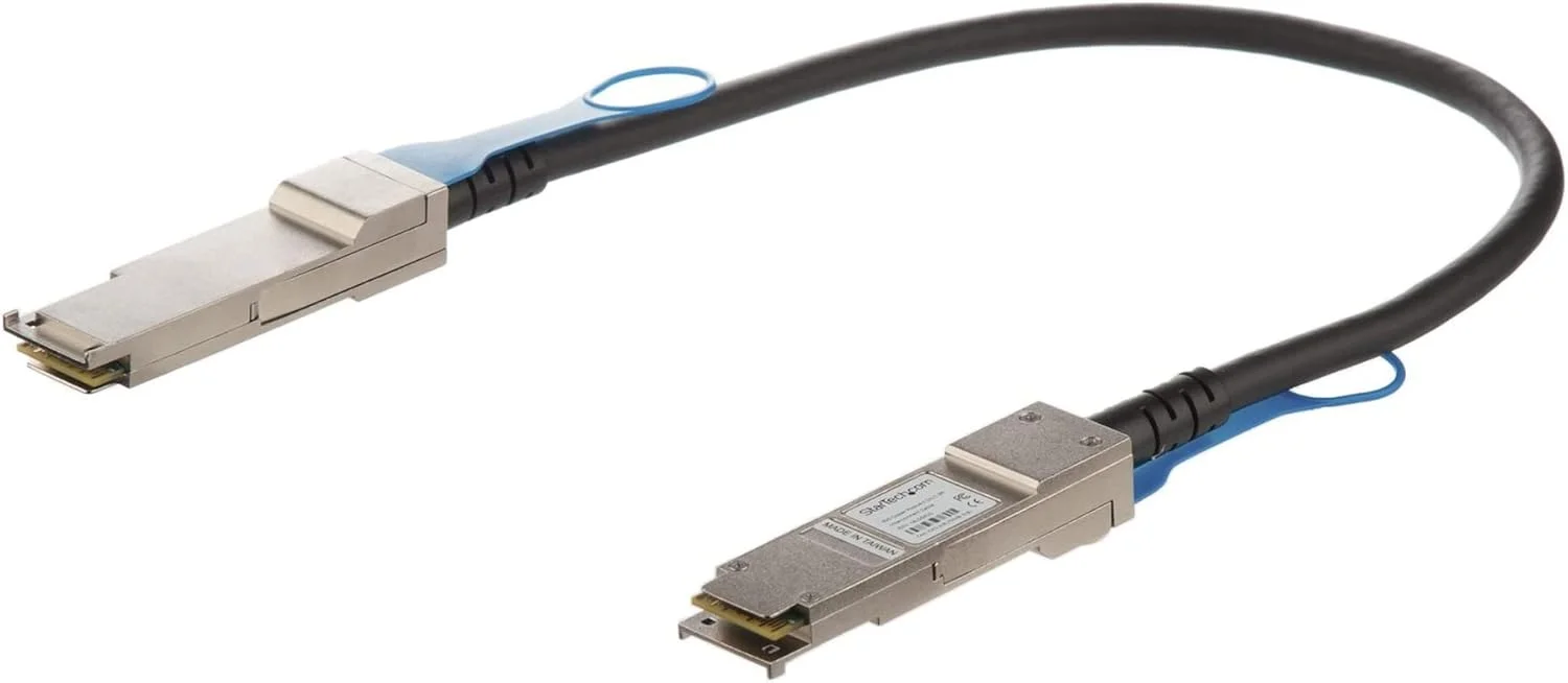 کابل اتصال مستقیم Twinax سازگار با Cisco QSFP-H40G-CU0-5M از StarTech.com - کابل 0.5 متری QSFP+ - سرعت 40 گیگابیت بر ثانیه - DAC غیرفعال