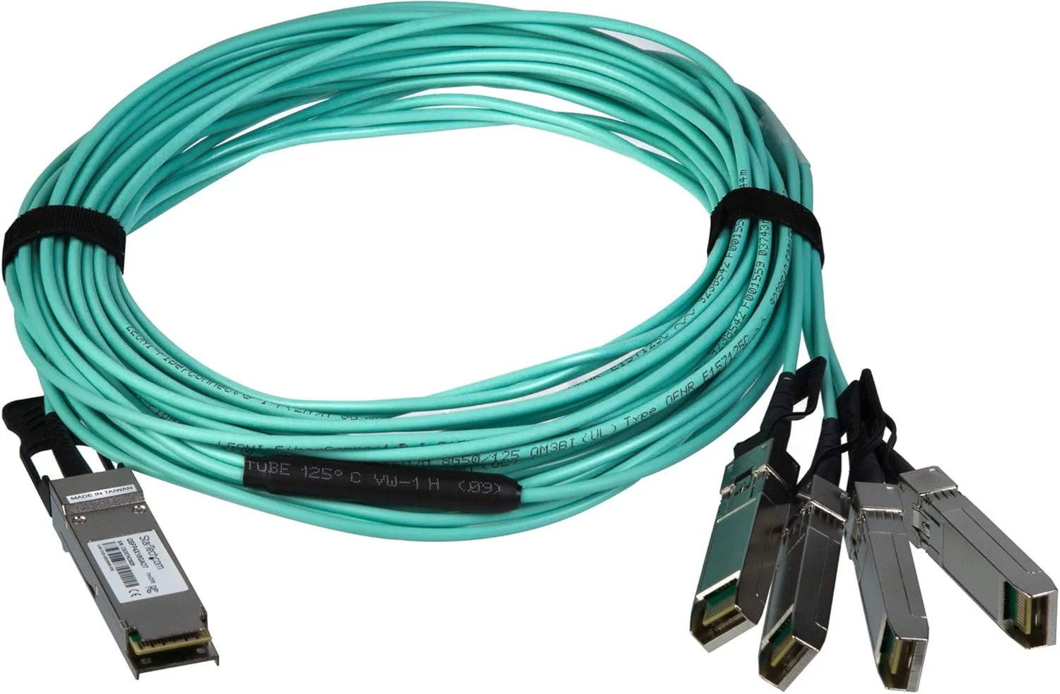 کابل بریک اوت StarTech.com AOC برای Cisco QSFP-4X10G-AOC7M - کابل 7 متری/23 فوتی 40G 1x QSFP+ به 4x SFP+ AOC - ماژول فرستنده و گیرنده فیبر نوری فعال 40GbE / 40Gbps QSFP Plus - C9300 C3850 (QSFP4X10GAO7)