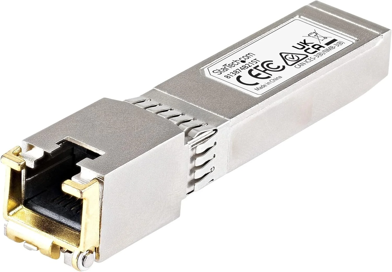 ماژول فرستنده و گیرنده SFP+ سازگار با HP 813874-B21 از StarTech.com - 10GBase-T - مطابق با MSA - ماژول RJ45 SFP+ - 10GBase-T - 30 متر با CAT6a