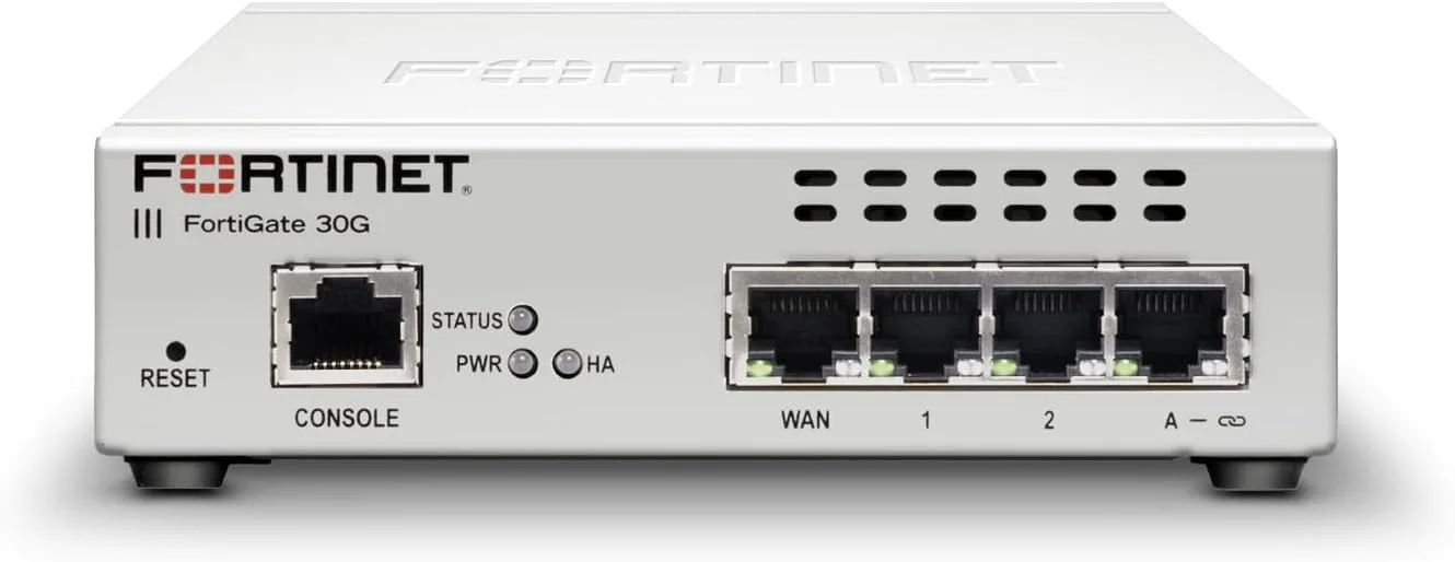 فایروال Fortinet FortiGate-30G برای دفاتر کوچک با 4 پورت اترنت گیگابیتی RJ45 (FG-30G)