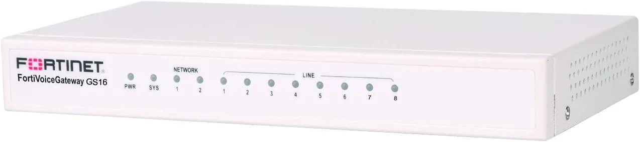 دروازه صوتی Fortinet FortiVoiceGateway GS16، دارای 2 پورت 10/100 و 16 پورت FXS مدل FVG-GS16