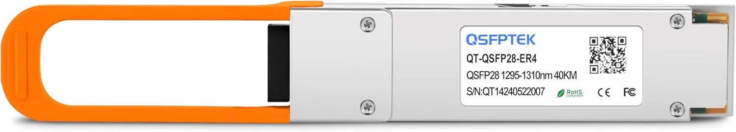 ماژول فرستنده و گیرنده نوری QSFP28 100GBASE-ER4 با کانکتور LC، سازگار با Cisco QSFP-100G-ER4L-S، طول موج 1310 نانومتر، برد 40 کیلومتر