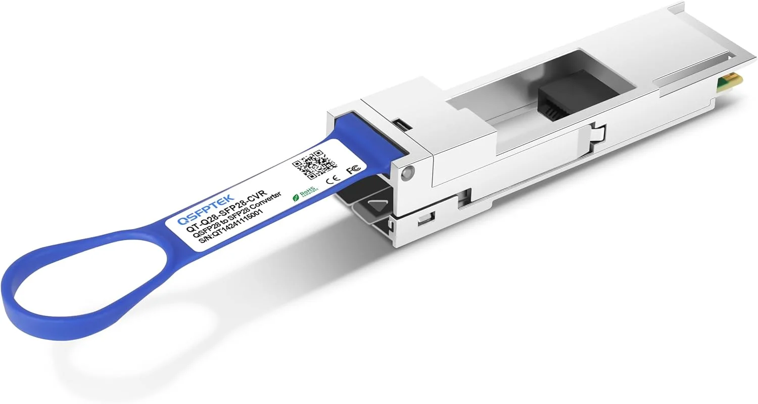 مبدل QSFP28 به SFP28 کیو اس اف پی تک، ماژول آداپتور QSA 100 گیگابیت اترنت به 25 گیگابیت اترنت SFP سازگار با Mellanox MAM1Q00A-QSA28