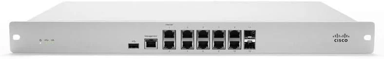 دستگاه امنیتی شبکه سیسکو Meraki MX84، فایروال 500 مگابیت بر ثانیه، 10 پورت GbE و 2 پورت GbE SFP