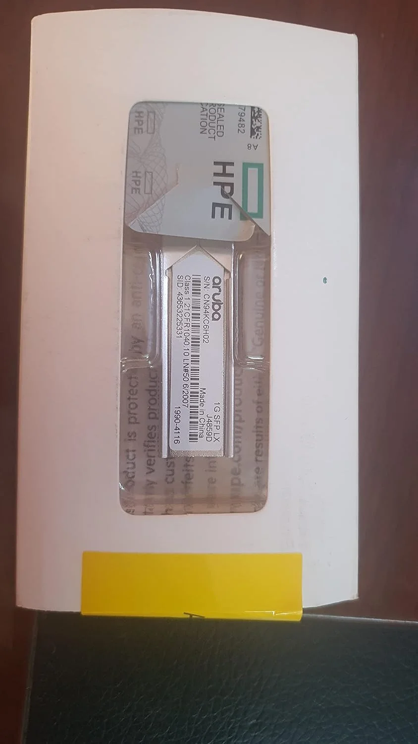 HP J4859D Aruba - ماژول فرستنده و گیرنده SFP (mini-GBIC) - GigE - 1000Base-LX - LC single-mode - تا 10 کیلومتر - برای Aruba 2930M 24, 2930M 40, 2930M 48, 8320, MACsec Advanced Module, OfficeConnect 1410