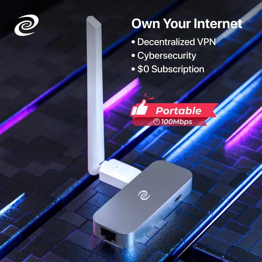 Deeper Connect Lite - روتر VPN غیرمتمرکز و هوشمند فوق العاده نازک و سبک، گشت و گذار ایمن در خانه و در حال حرکت، اشتراک 0 دلاری برای همیشه، 48 گرم، تا 100 مگابیت در ثانیه
