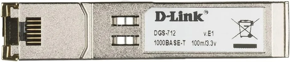 فرستنده و گیرنده فیبر نوری گیگابیتی تک پورت 1000Base-T مدل DGS-712 از دی-لینک