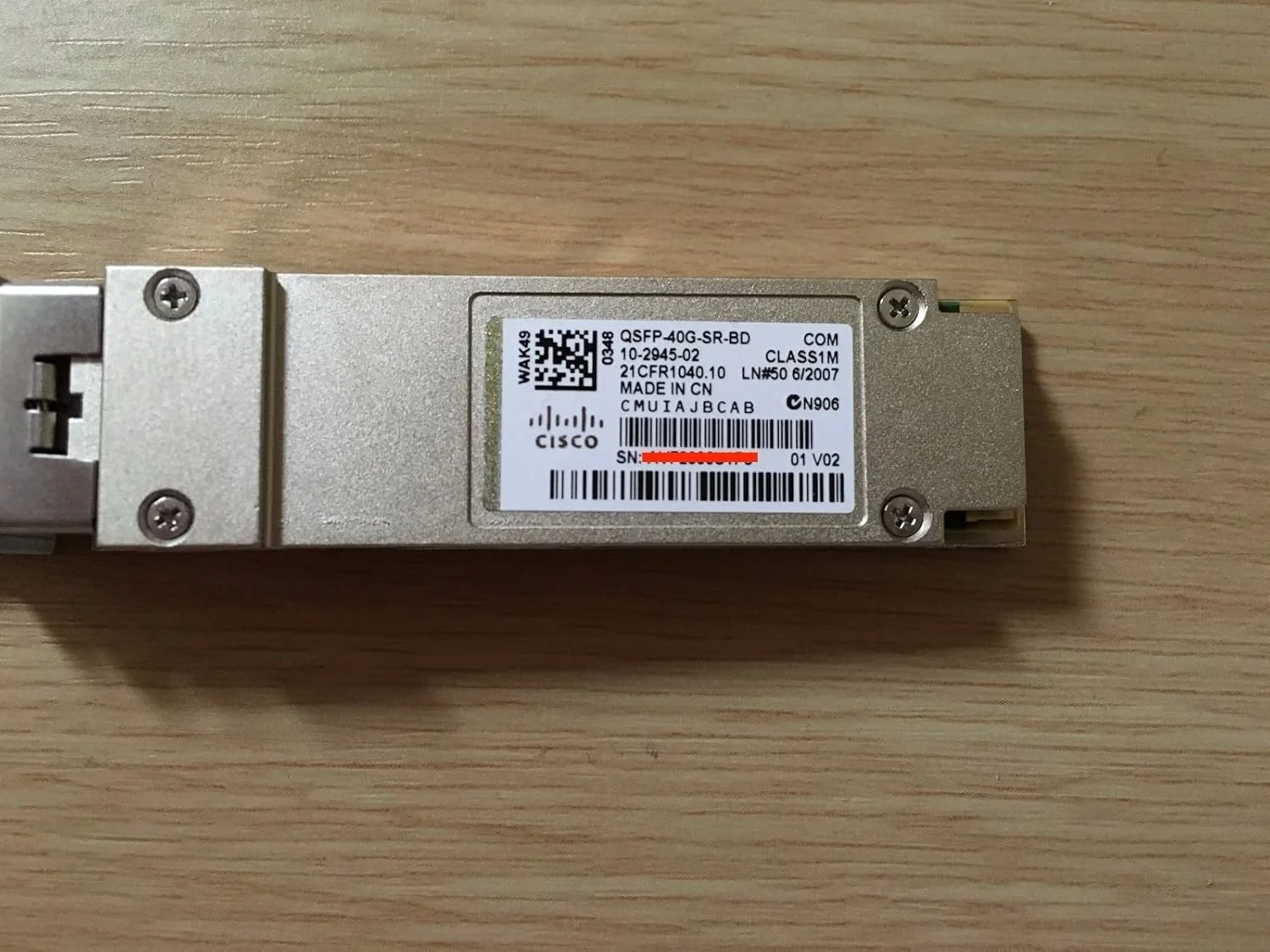 سیسکو QSFP-40G-SR-BD= - فرستنده و گیرنده QSFP40G BIDI با برد کوتاه